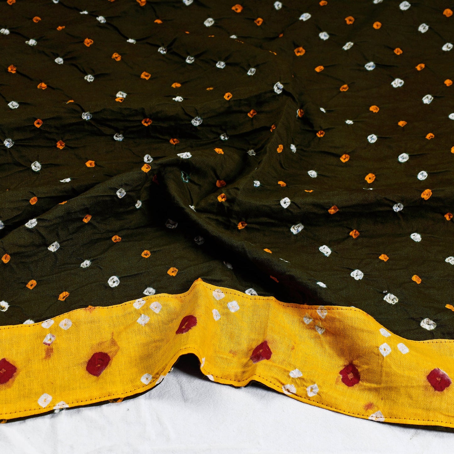 Buy Rangoli Bandhani Tie-Dye Cotton Blouse Piece