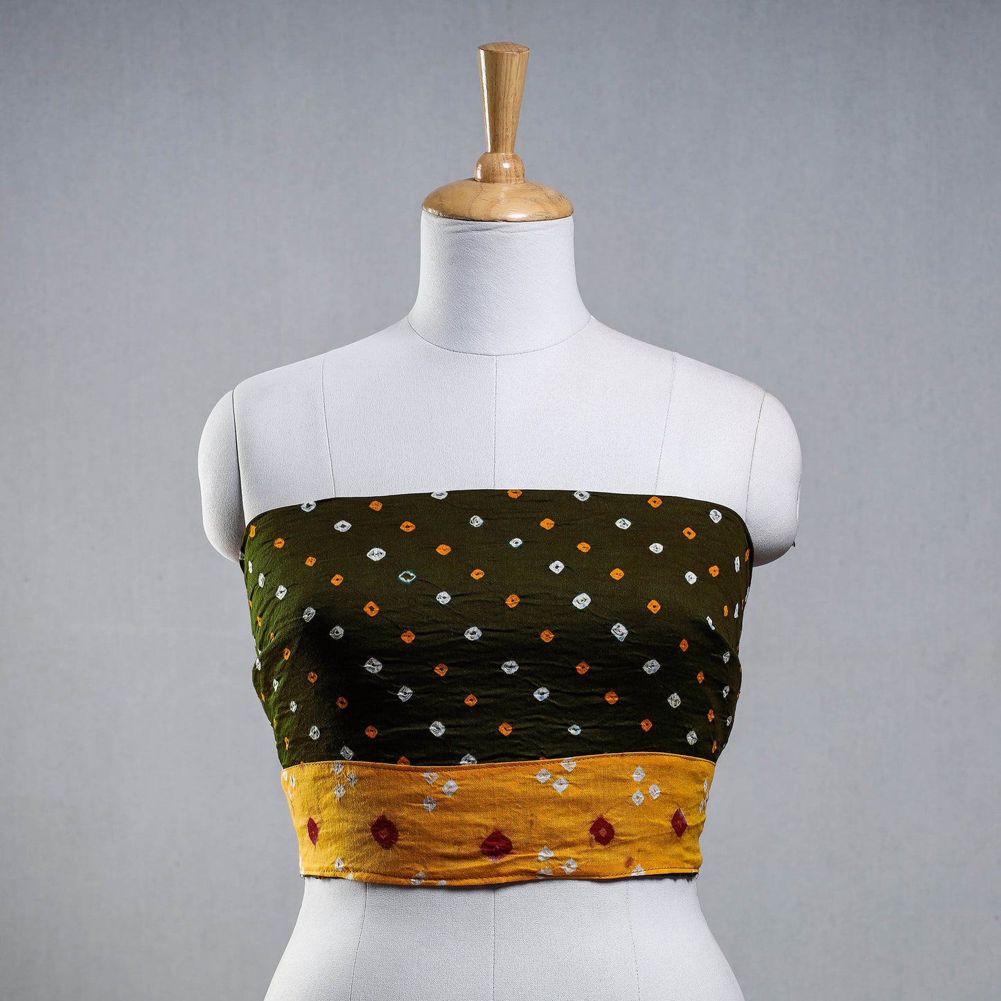 Buy Rangoli Bandhani Tie-Dye Cotton Blouse Piece