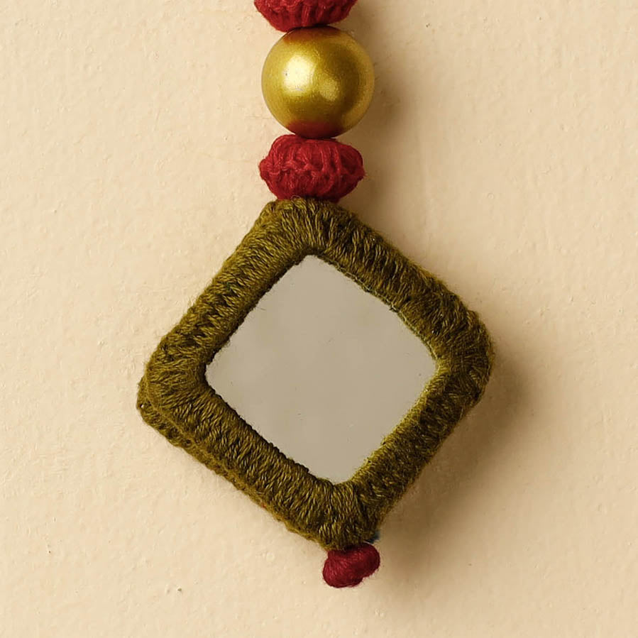 Green Banjara Embroidery Handmade Keychain