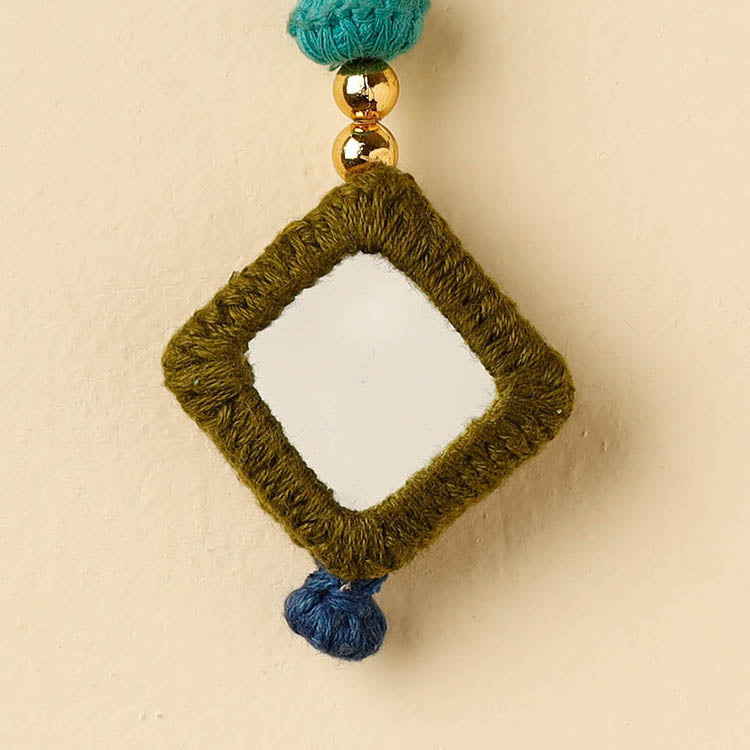 Green Banjara Embroidery Handmade Keychain