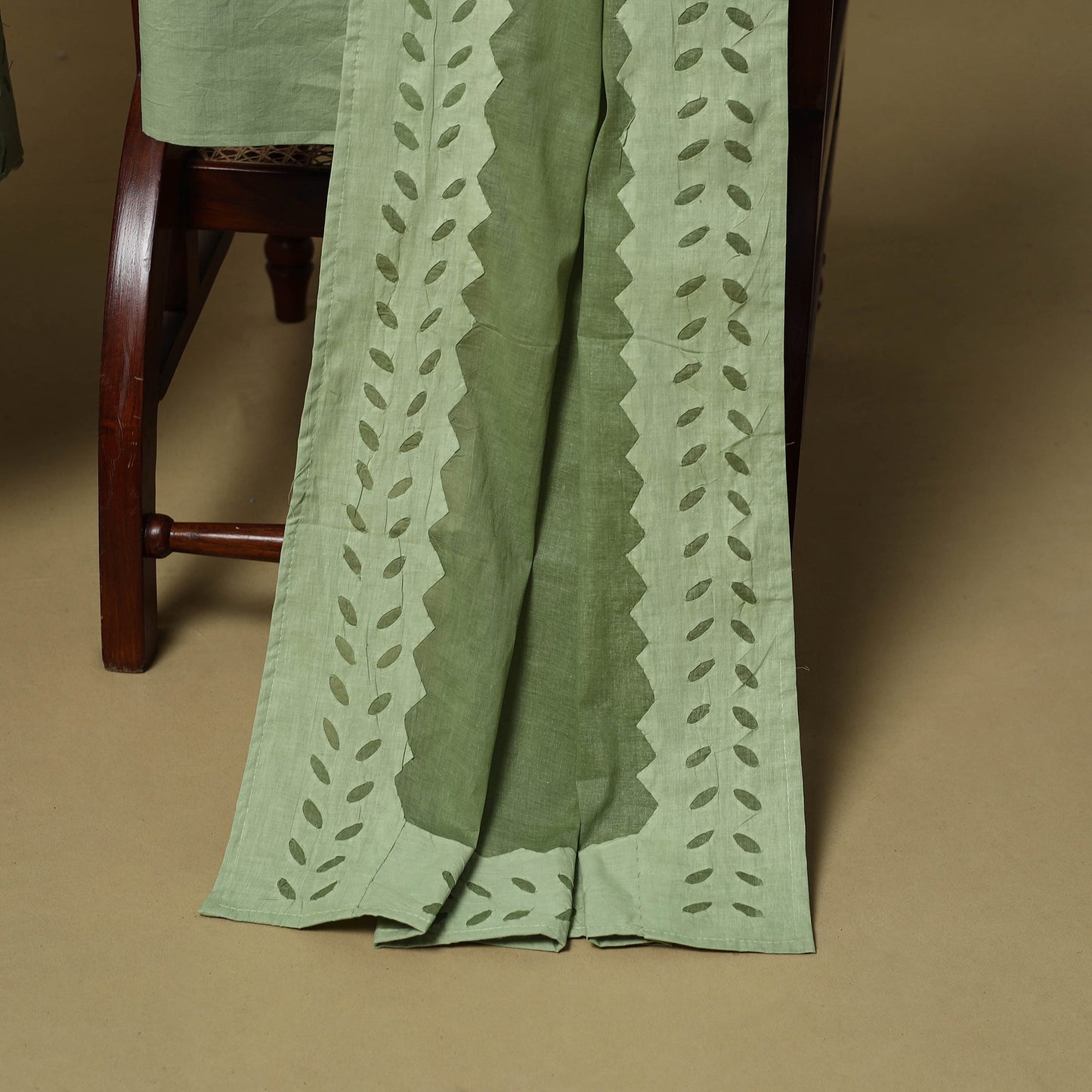 Barmer applique cut work cotton 3pc unstitched dress