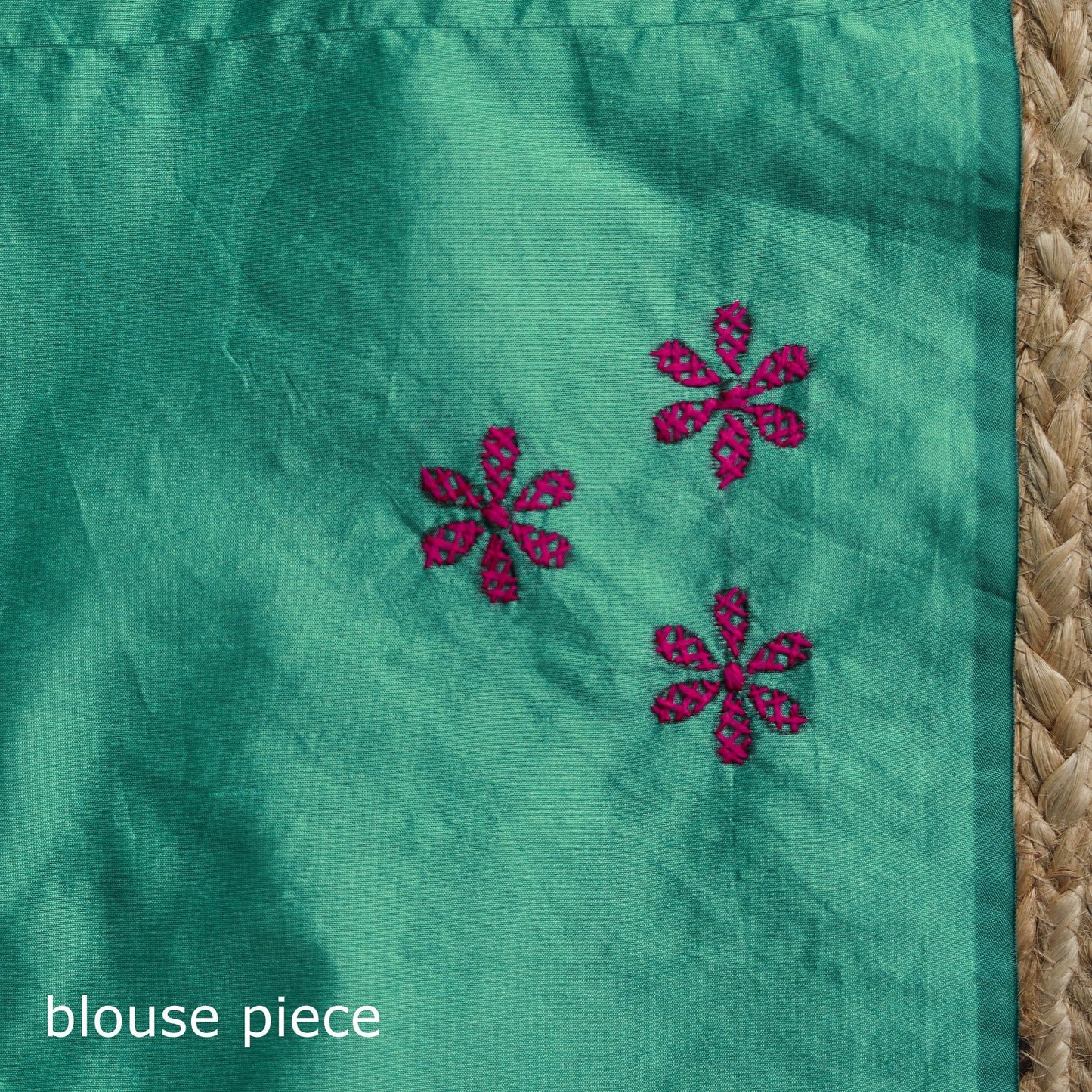 Bengal hand embroidered silk nakshi kantha saree 07