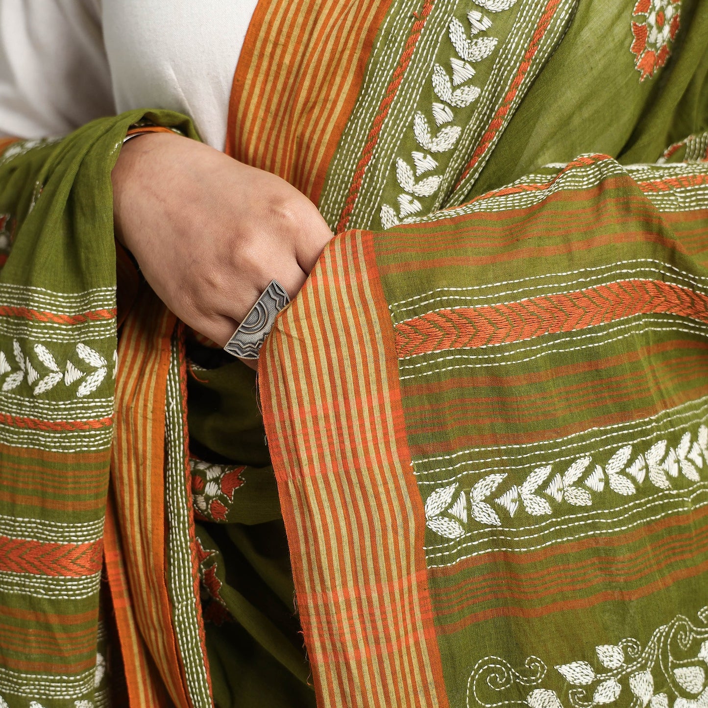 Kantha Embroidery Dupatta