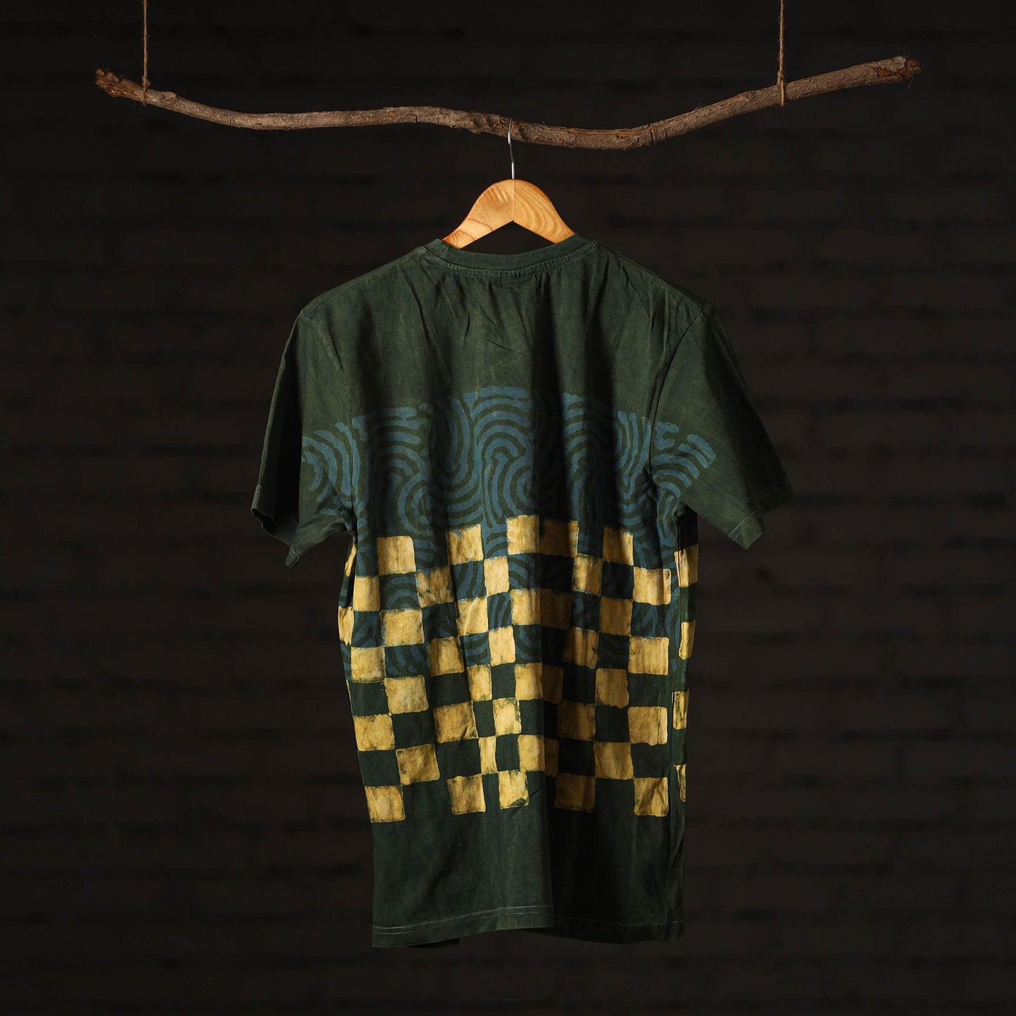 Green - bindaas art printed cotton round neck t-shirt