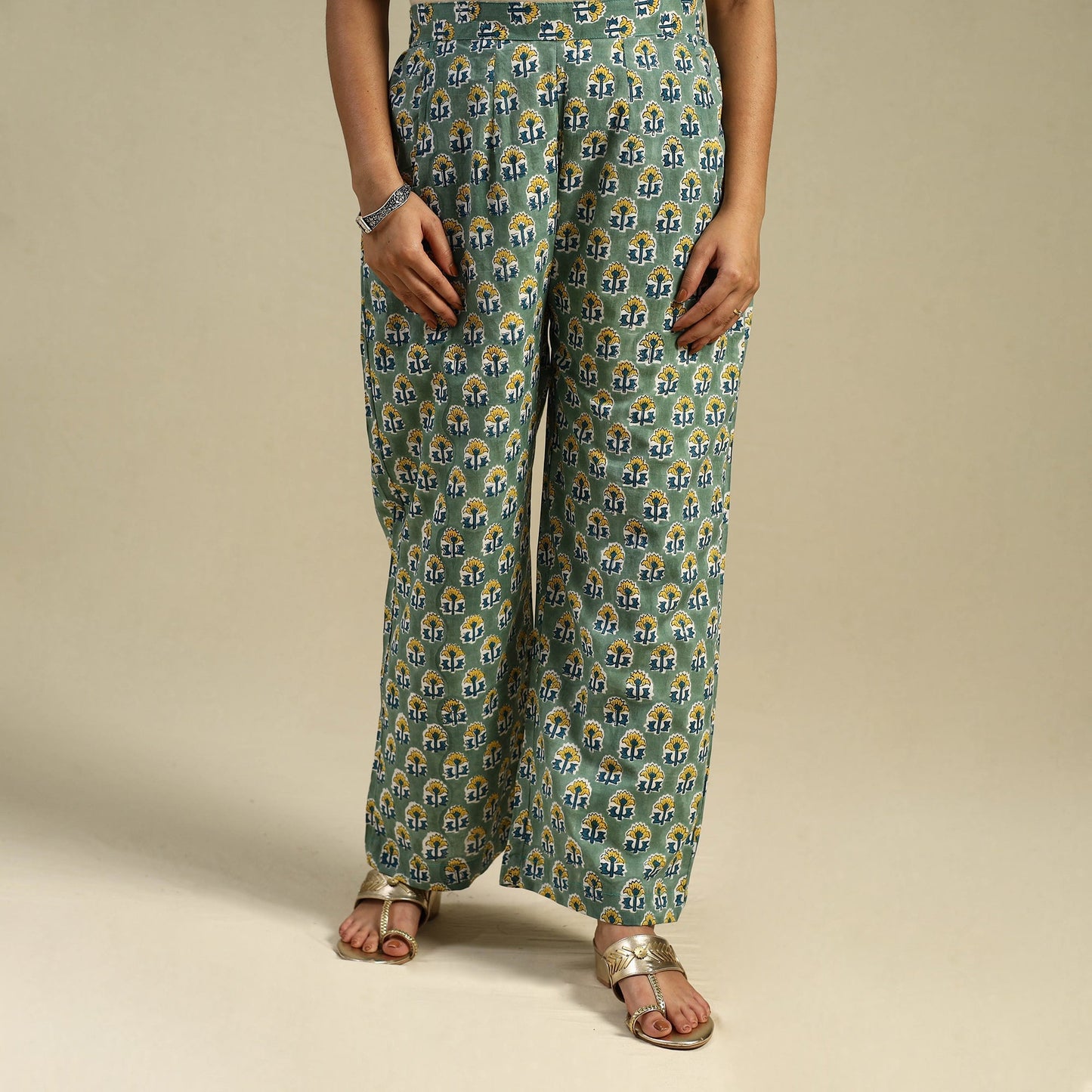 Block Print Cotton Sanganeri Palazzo