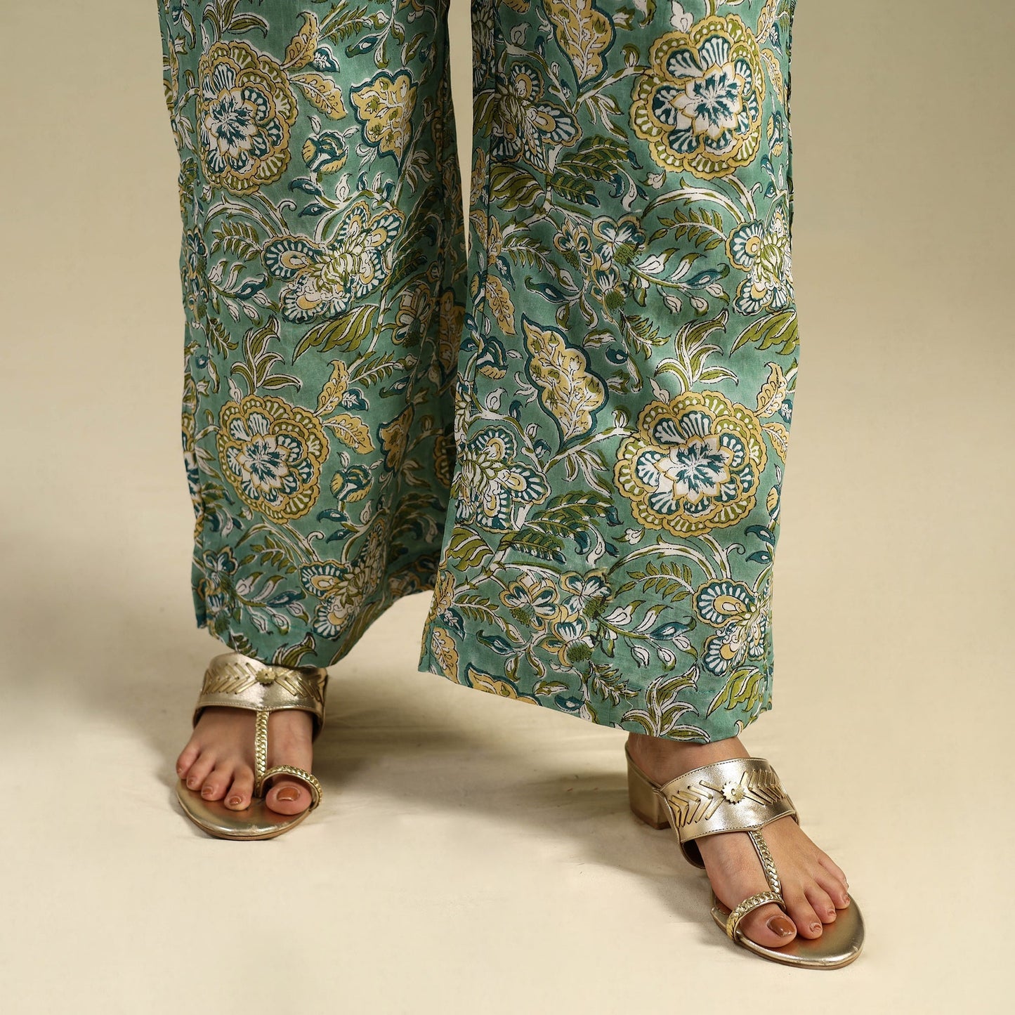 Block Print Cotton Sanganeri Palazzo