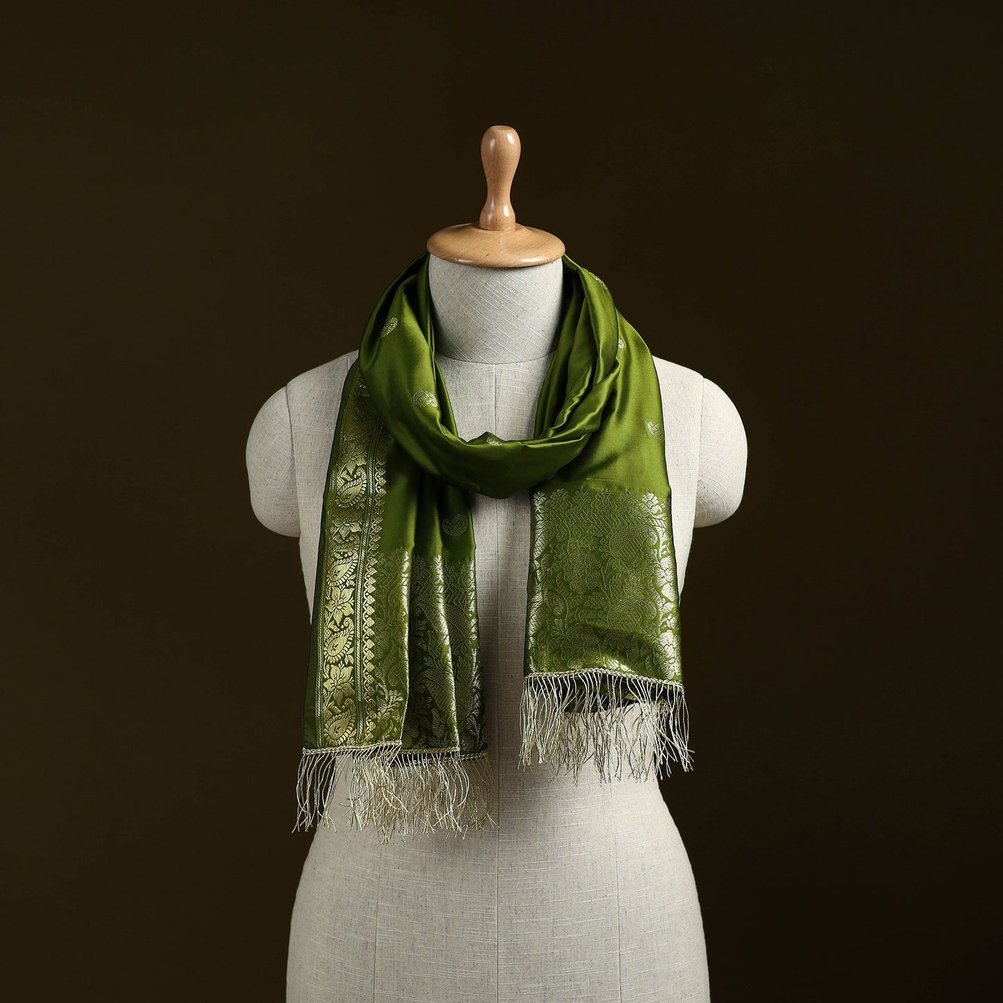 Brocade handloom semi silk nakshi buti banarasi stole