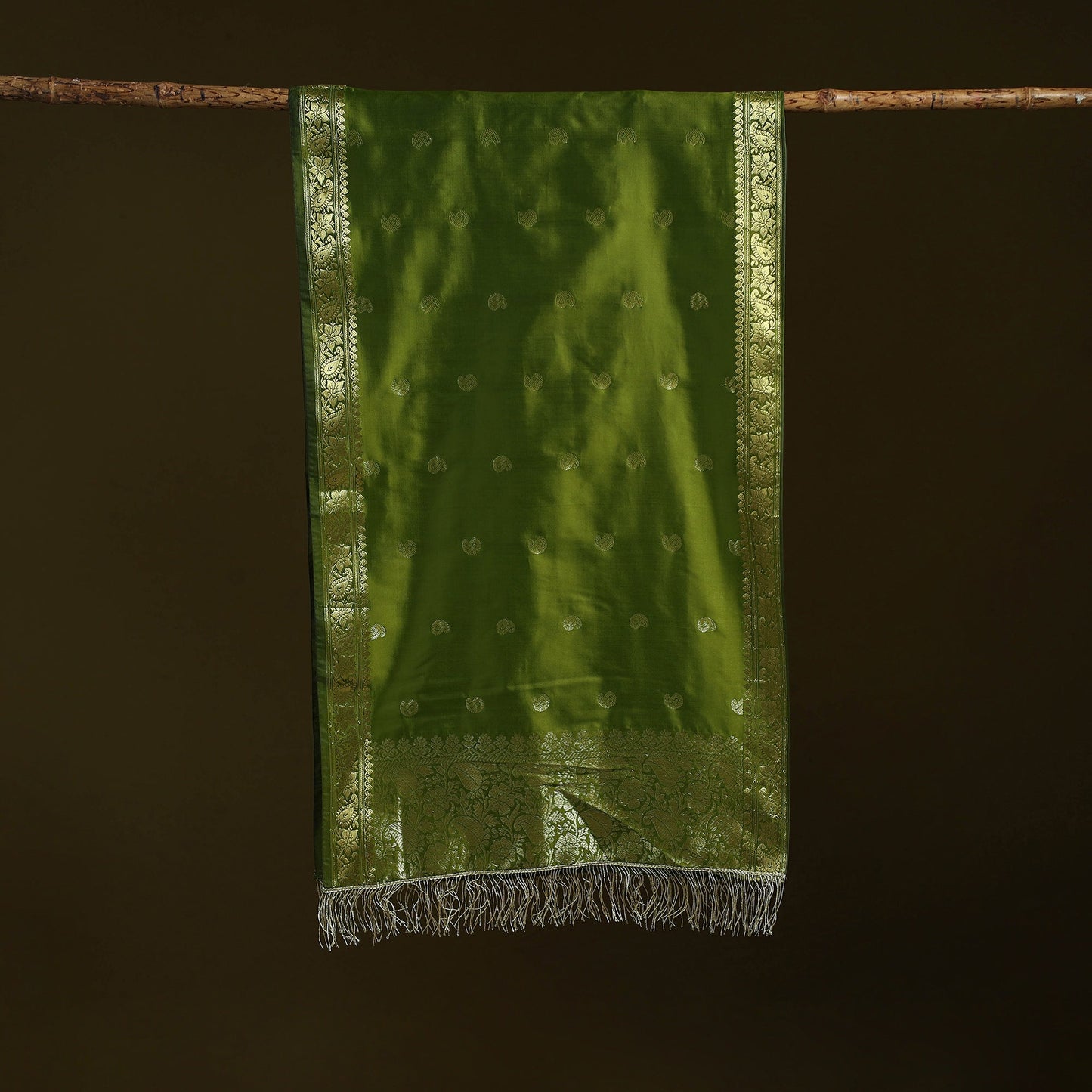 Brocade handloom semi silk nakshi buti banarasi stole