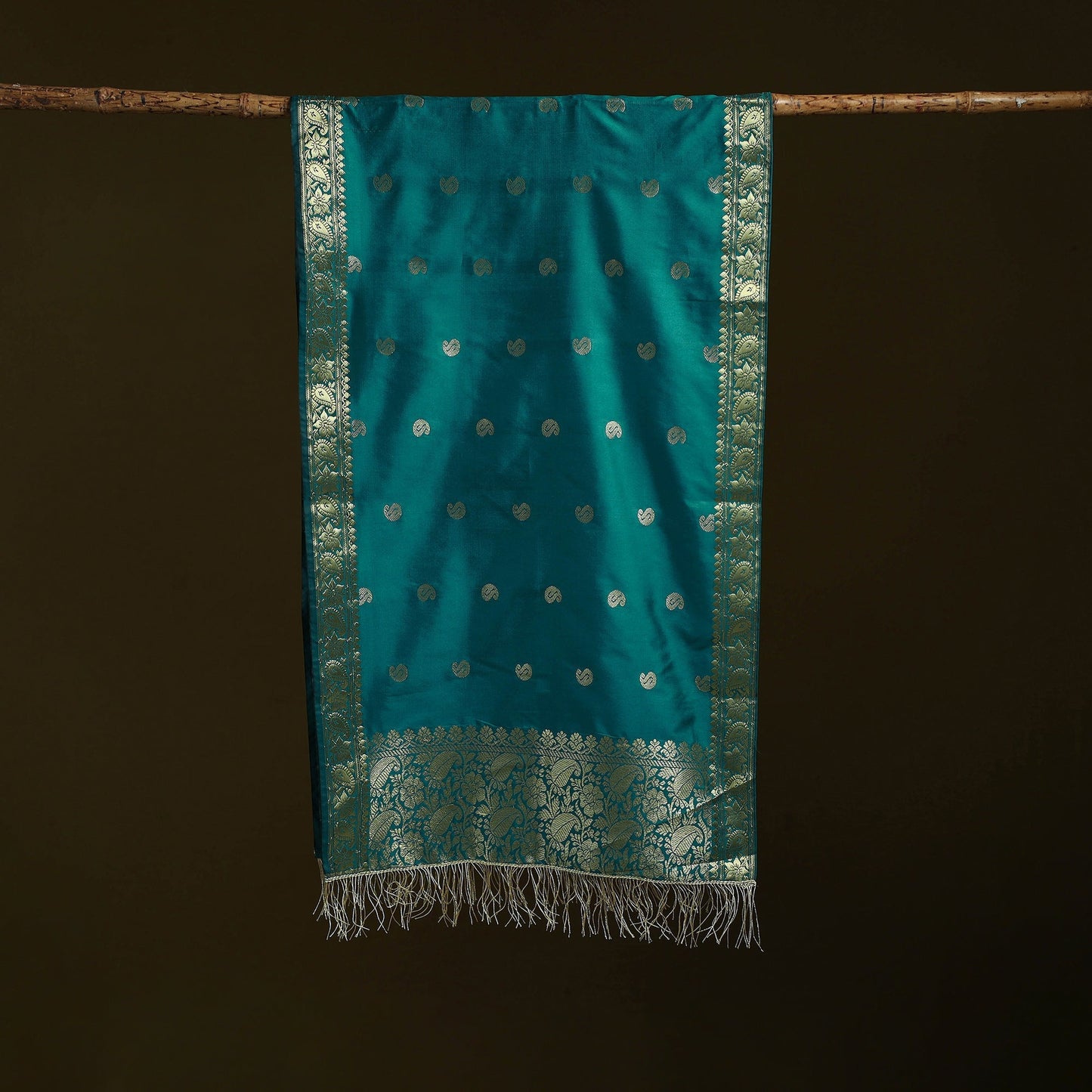 Brocade handloom semi silk nakshi buti banarasi stole