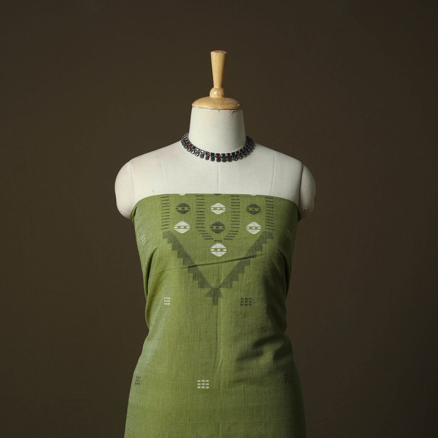 Burdwan jamdani handloom cotton 2pc unstitched dress