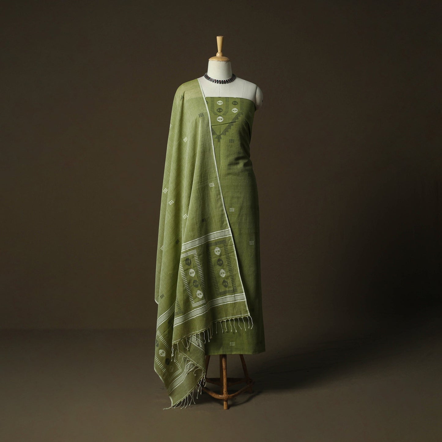 Burdwan jamdani handloom cotton 2pc unstitched dress