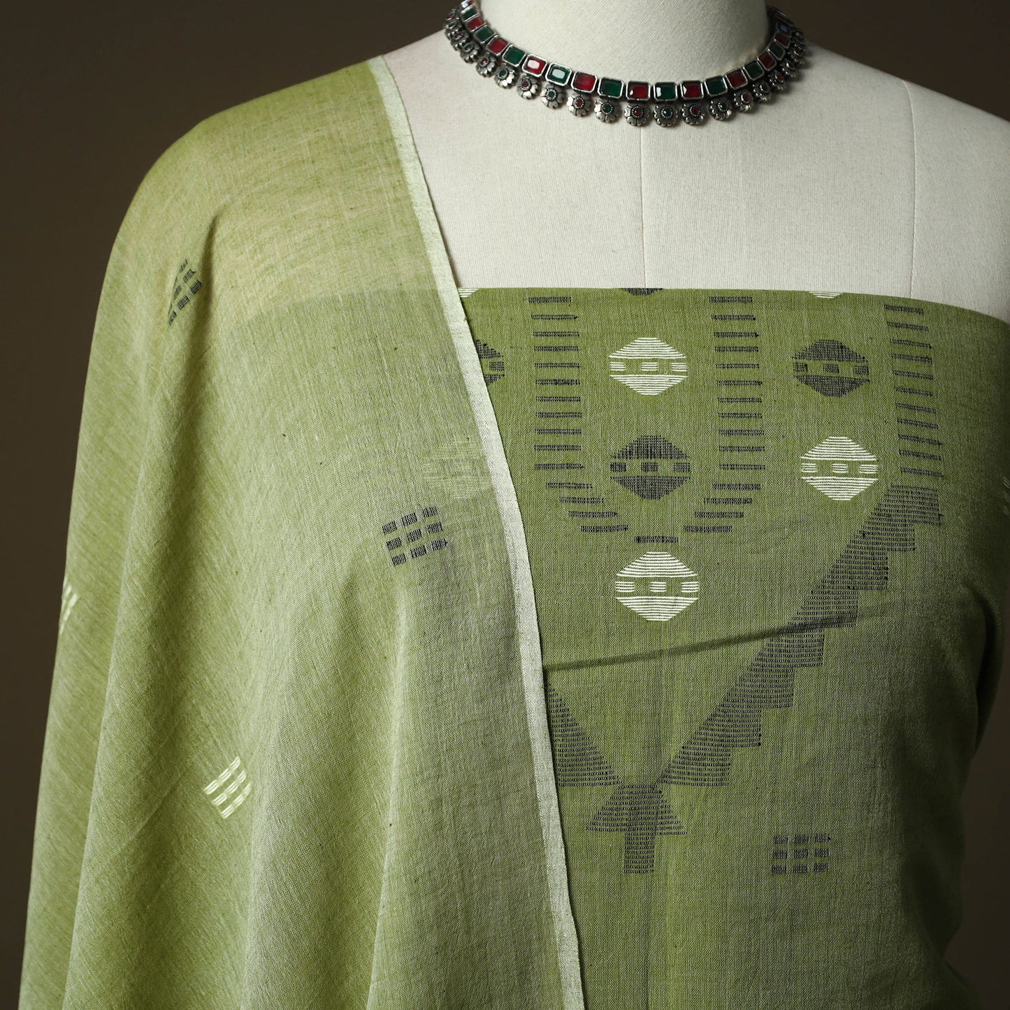 Burdwan jamdani handloom cotton 2pc unstitched dress