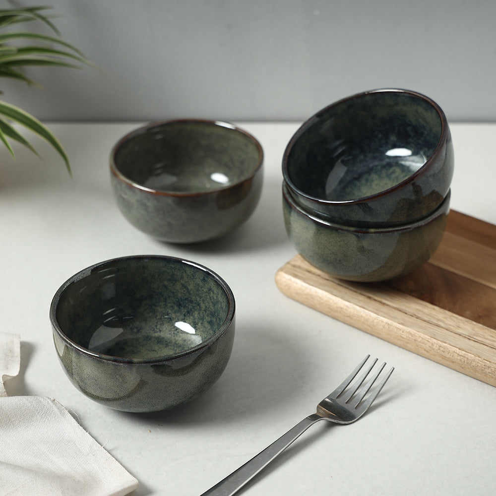 Green Black Matt Ceramic Mugs