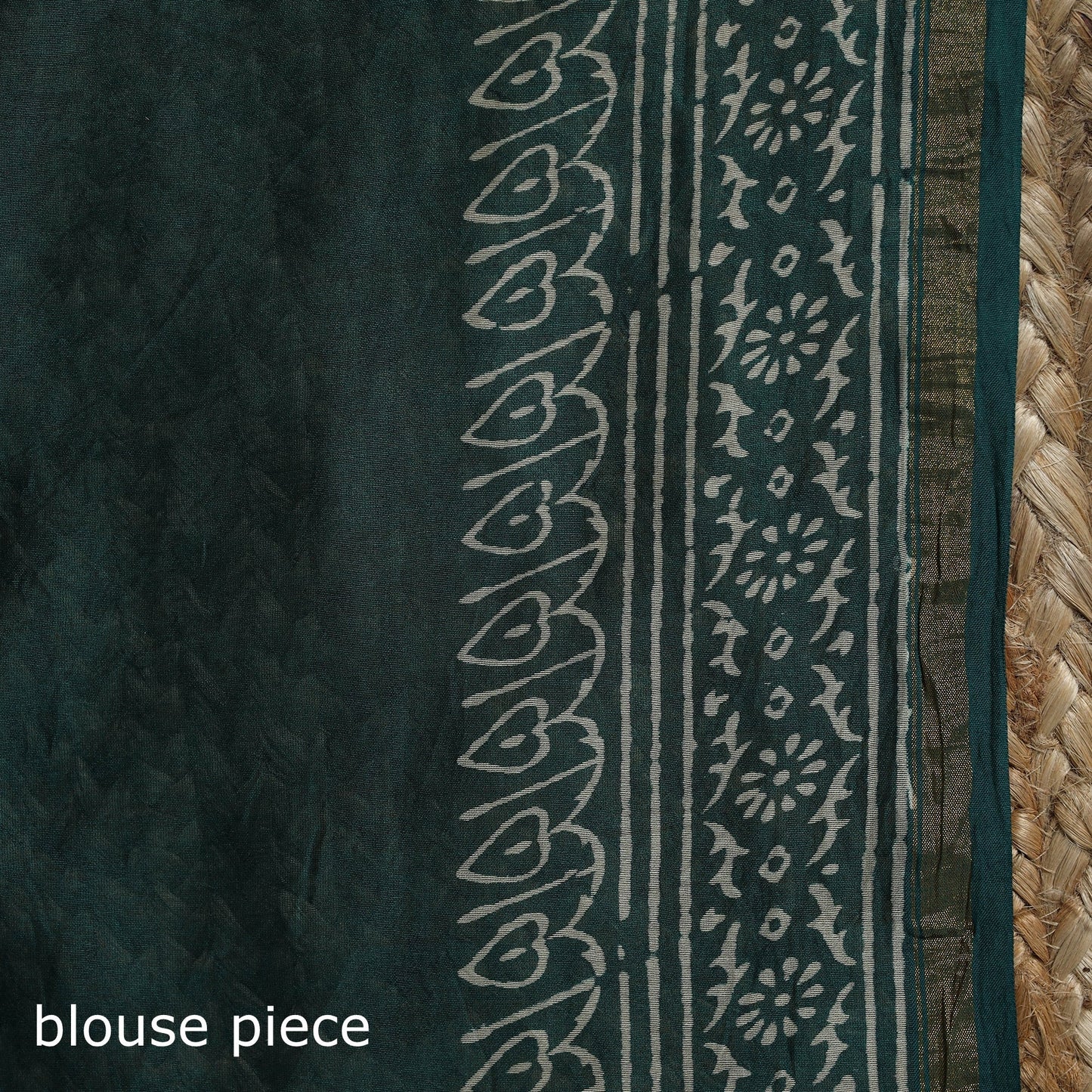 Chanderi silk hand block batik print saree 69 - handcrafted