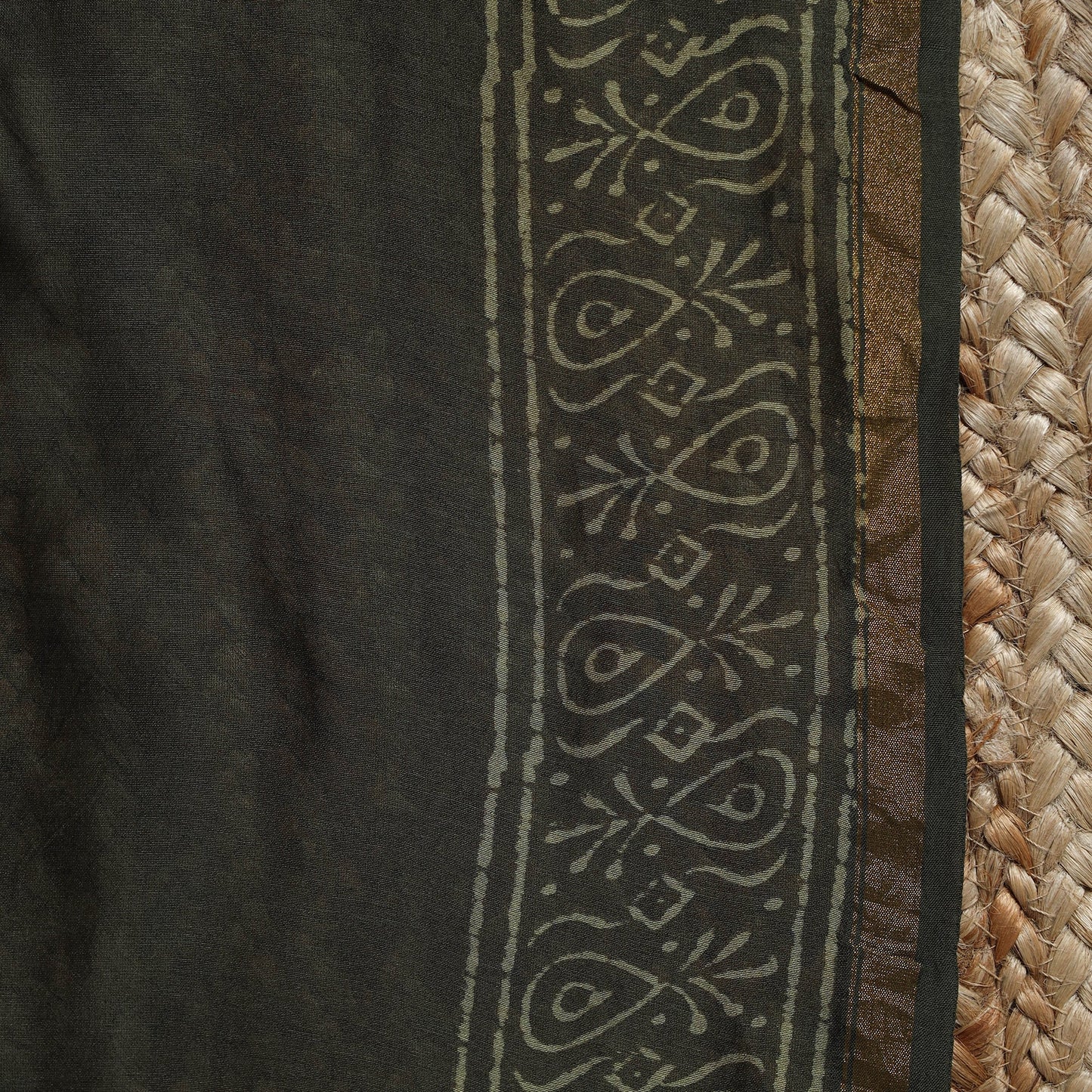 Chanderi silk hand block batik print saree 73 - handcrafted
