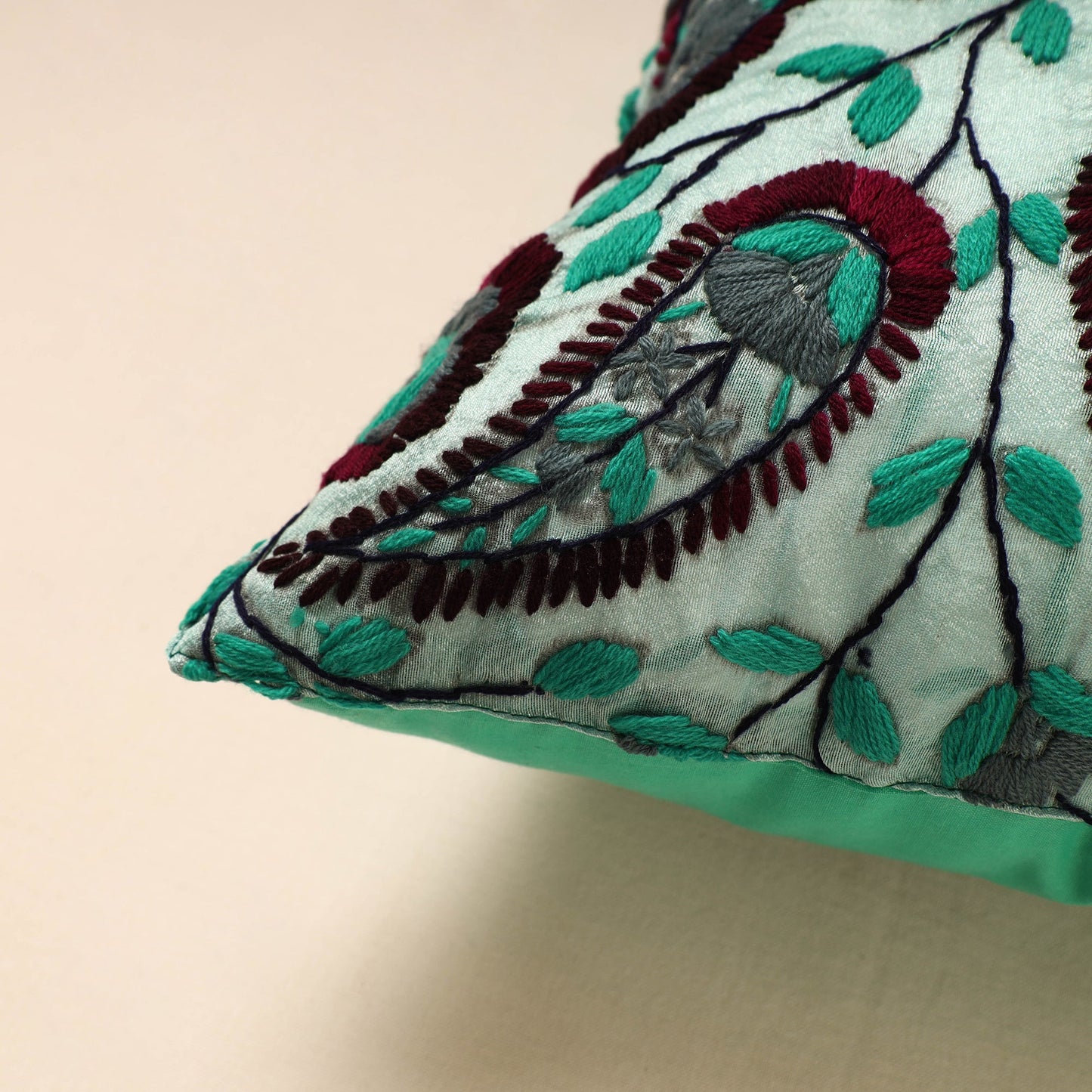 Phulkari Embroidery Cushion Cover