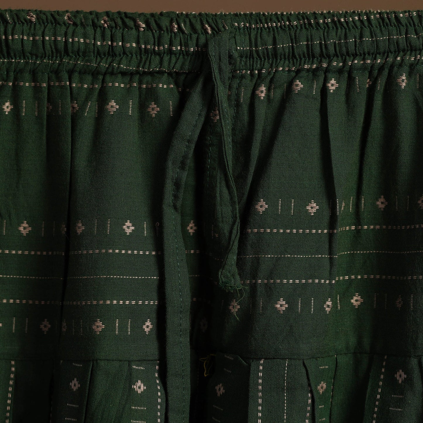 Green - cotton jacquard weave farshi salwar 18 - handcrafted