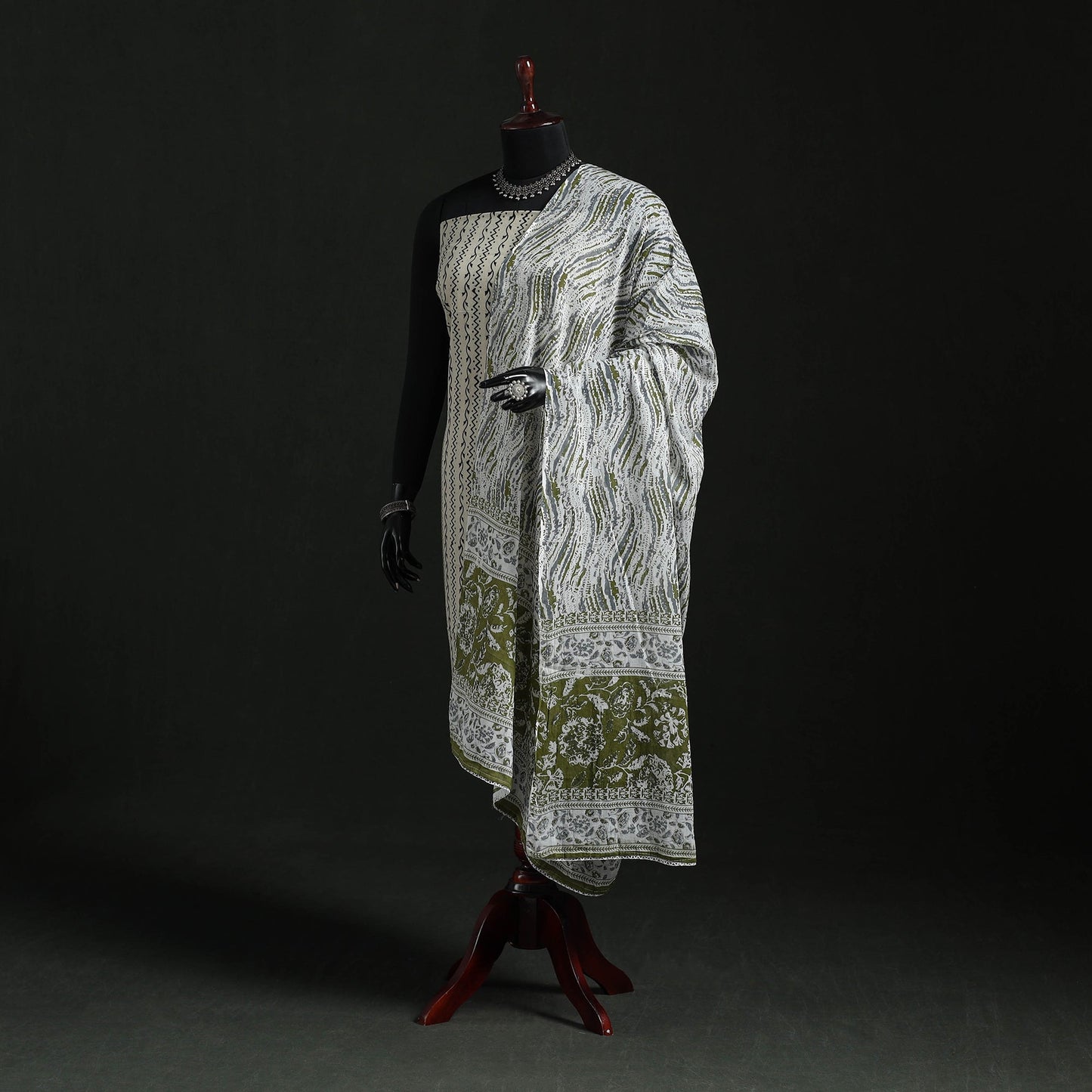 Cotton jaipur printed dupatta 03 - handcrafted