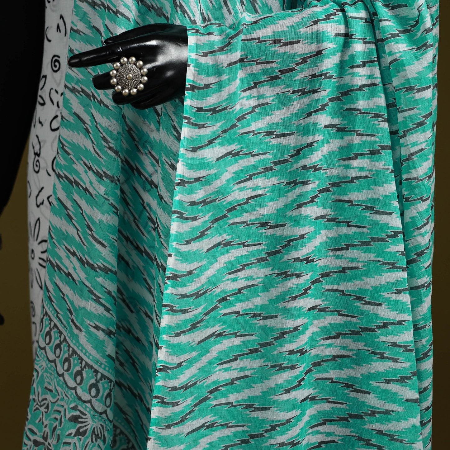 Cotton jaipur printed dupatta 113 - handcrafted