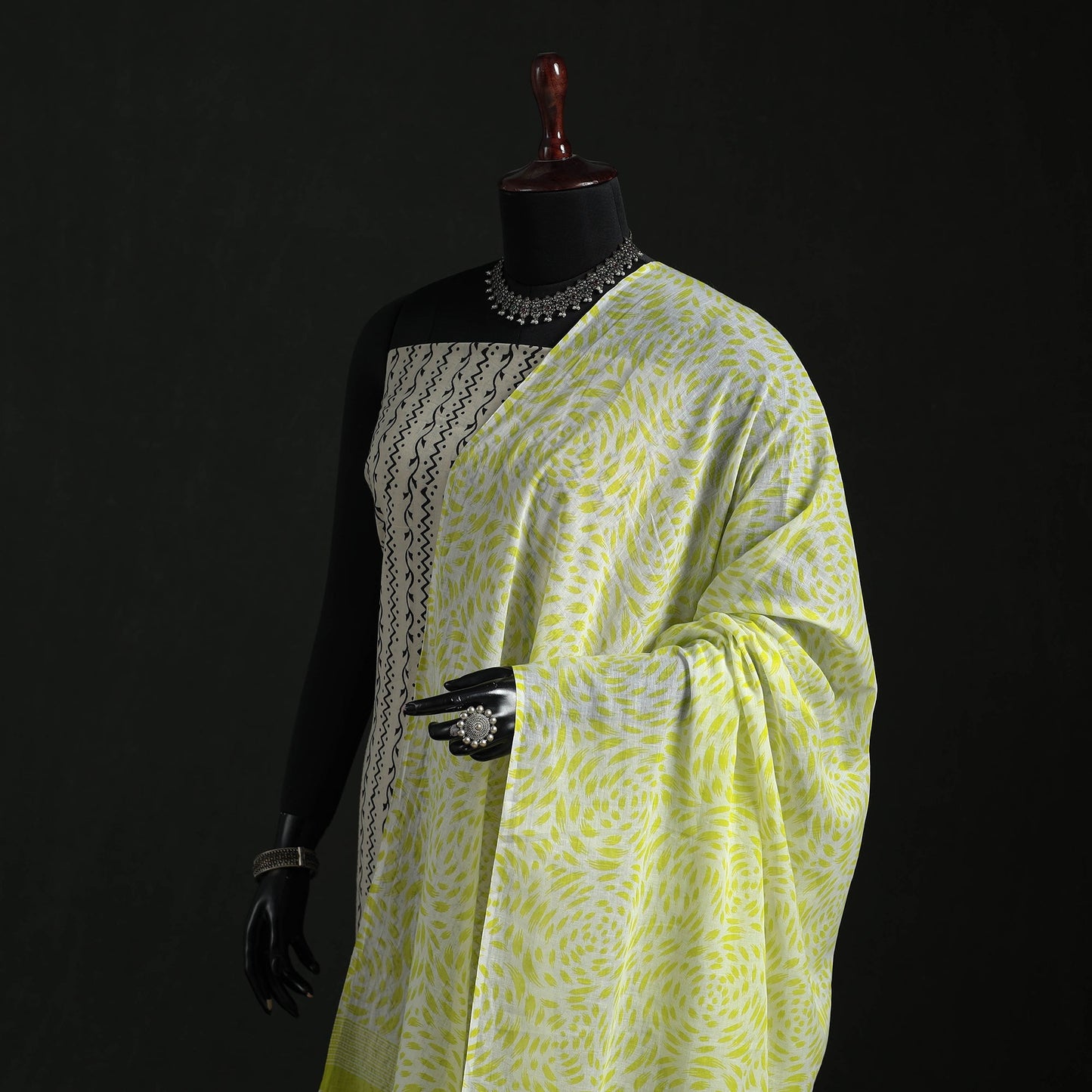 Cotton jaipur printed dupatta 26 - handcrafted