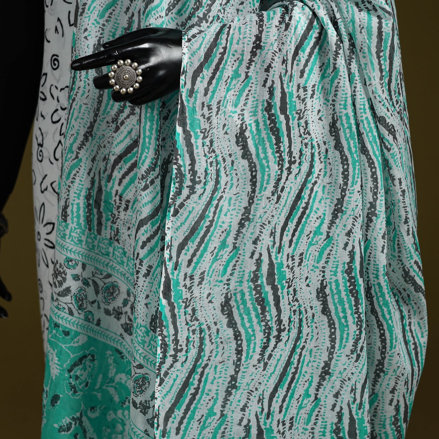 Cotton jaipur printed dupatta 38 - handcrafted
