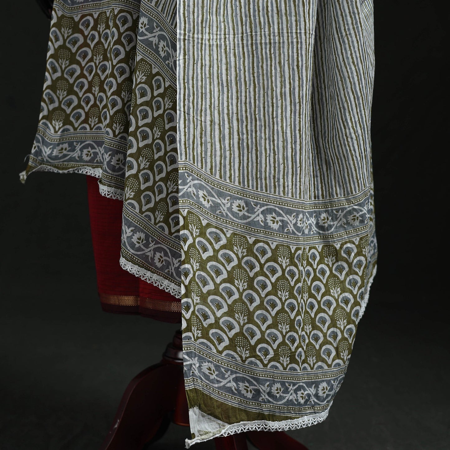 Cotton jaipur printed dupatta 85 - handcrafted