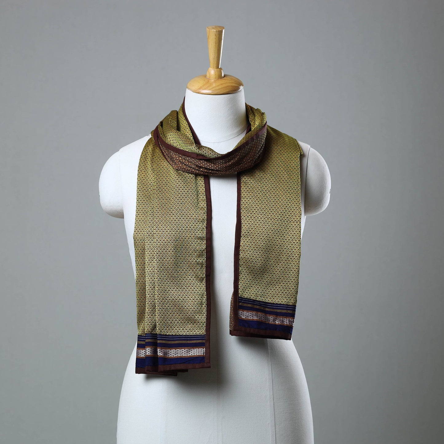 Green Cotton Khun Weave Stole