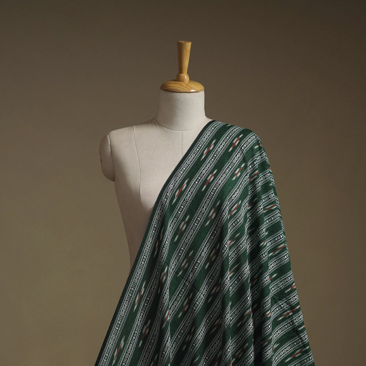 Cotton pochampally dabi ikat fabric 04 - handcrafted