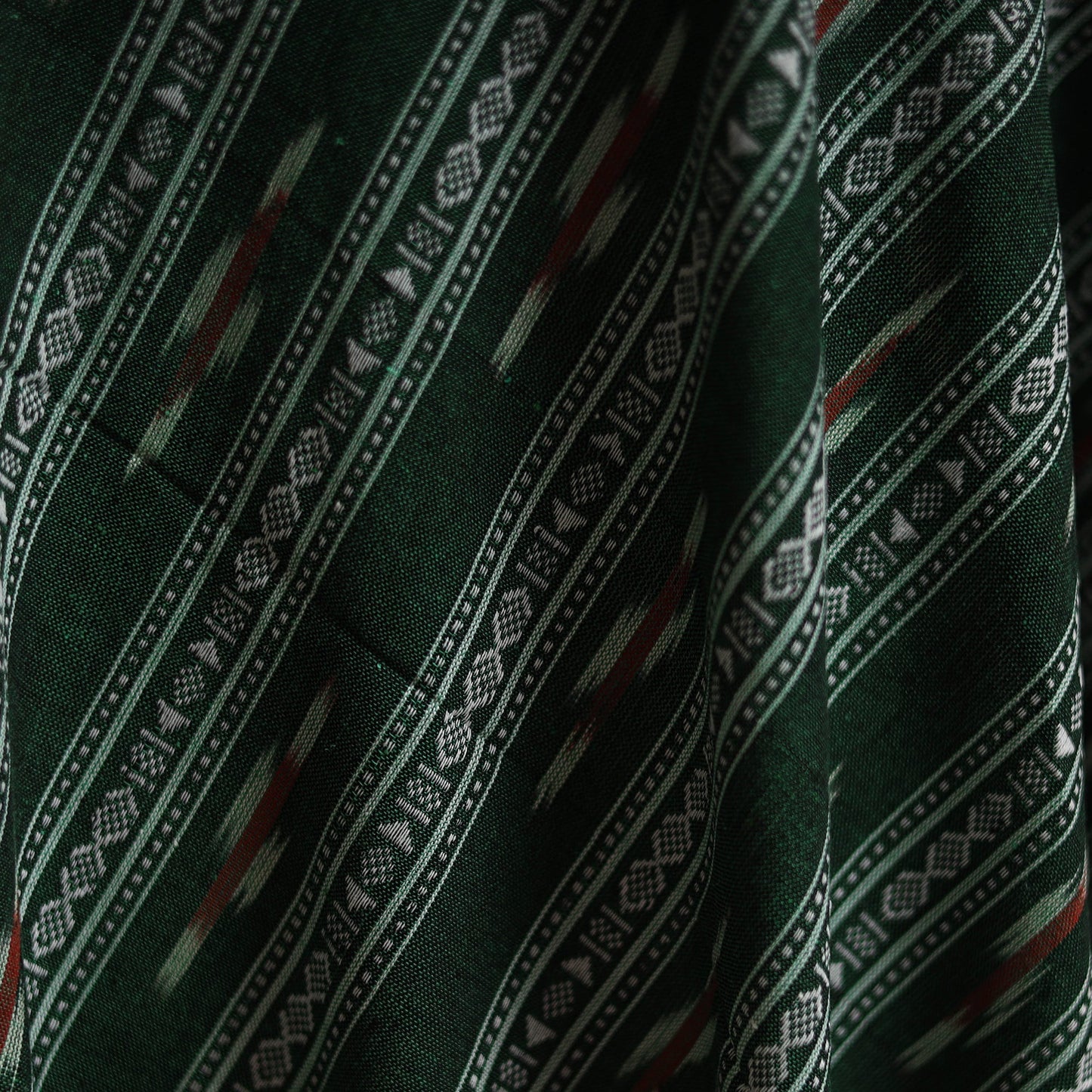 Cotton pochampally dabi ikat fabric 04 - handcrafted