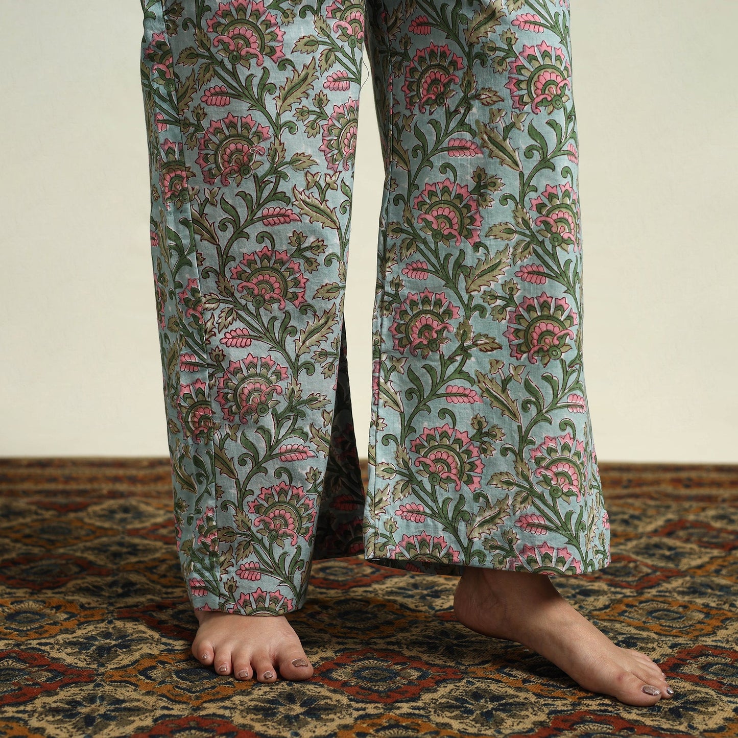 Cotton Green Sanganeri Block Print Night Suit Set