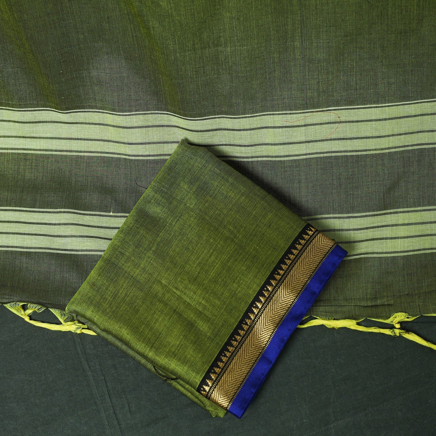 Dharwad cotton 3pc unstitched dress material with thread