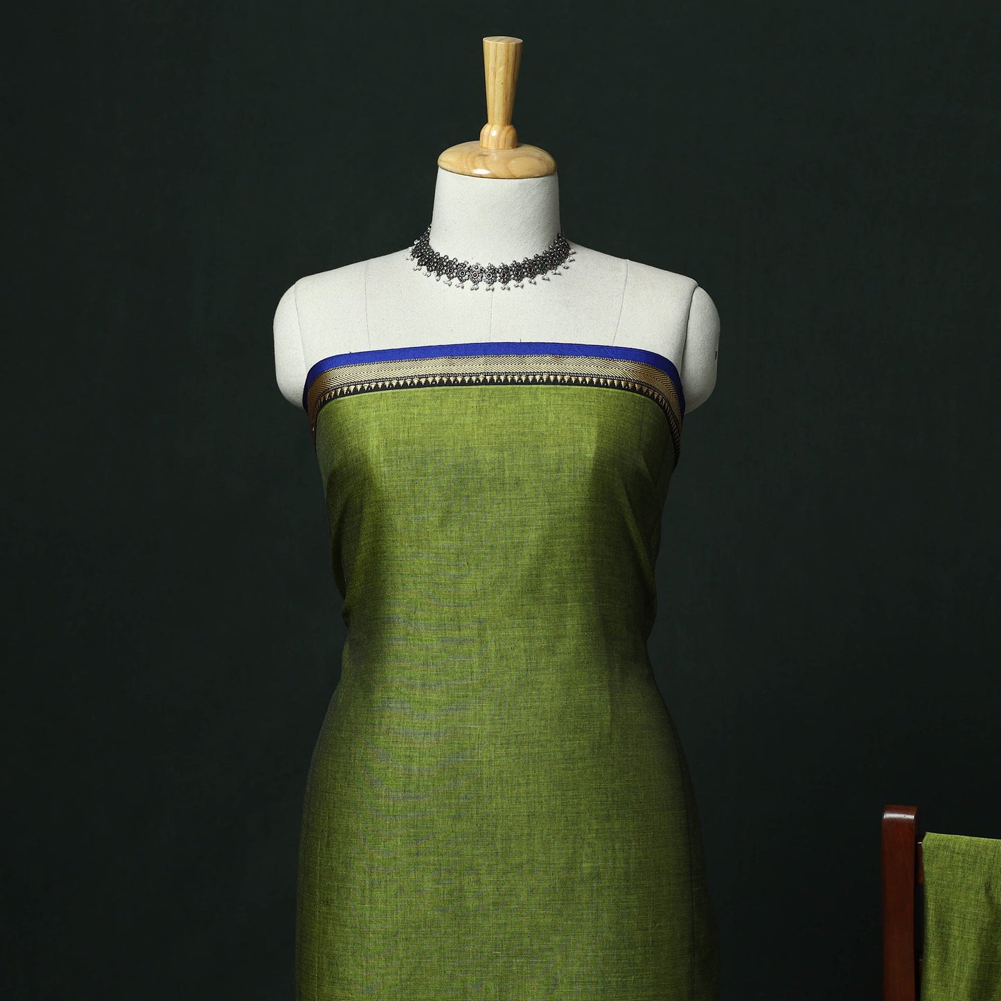 Dharwad cotton 3pc unstitched dress material with thread