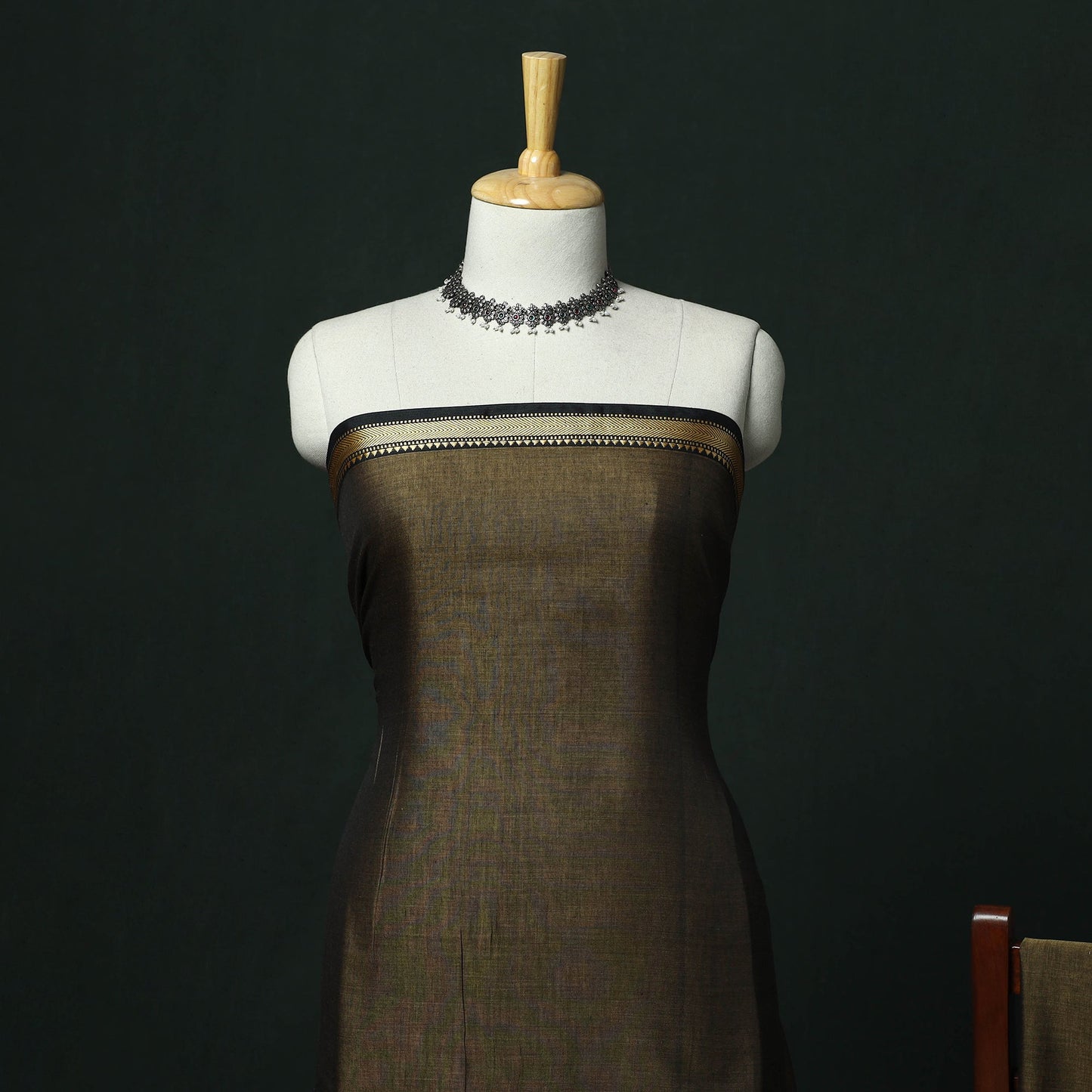 Dharwad cotton 3pc unstitched dress material with thread