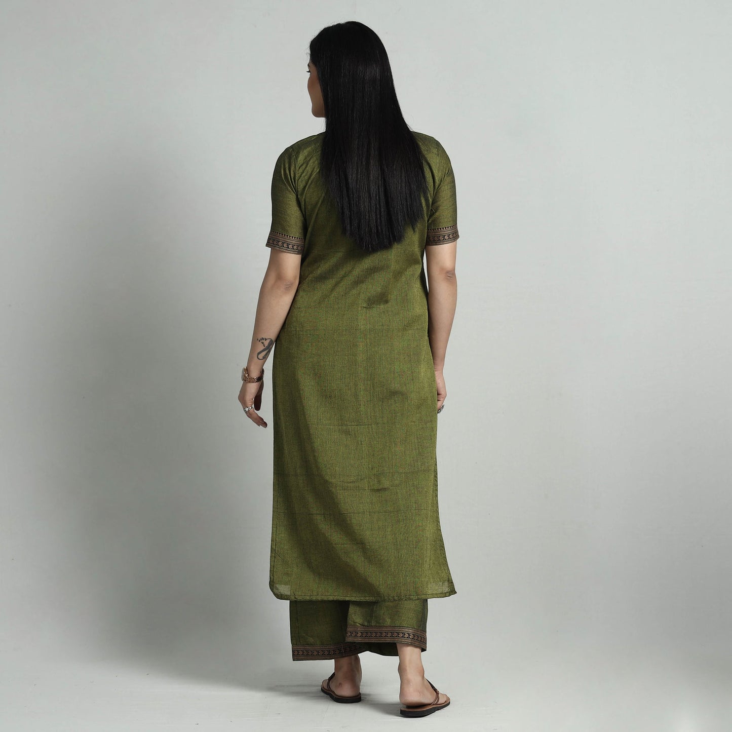 Buy Dharwad Cotton Kurta with Palazzo & Dupatta Set Online at iTokri.com