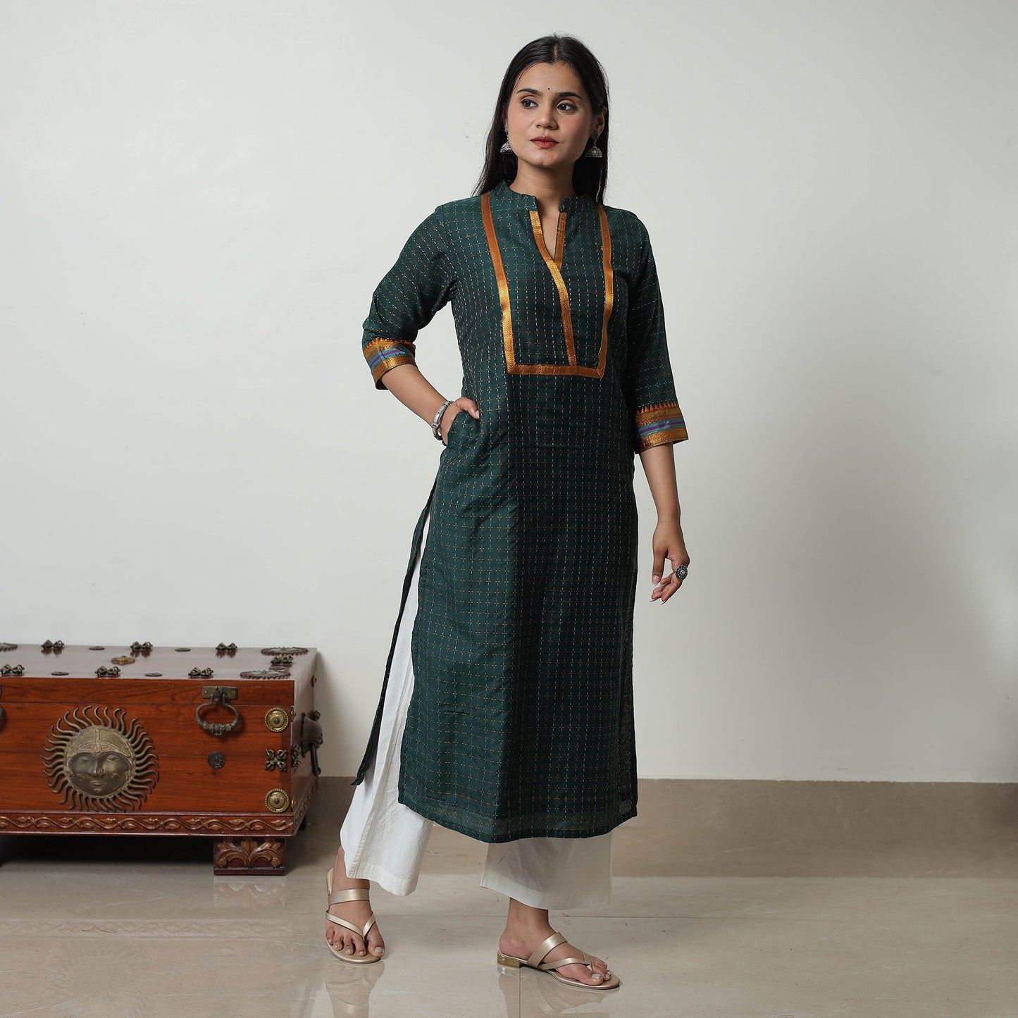 Dharwad Cotton Kurta for Women Straight & Elegant