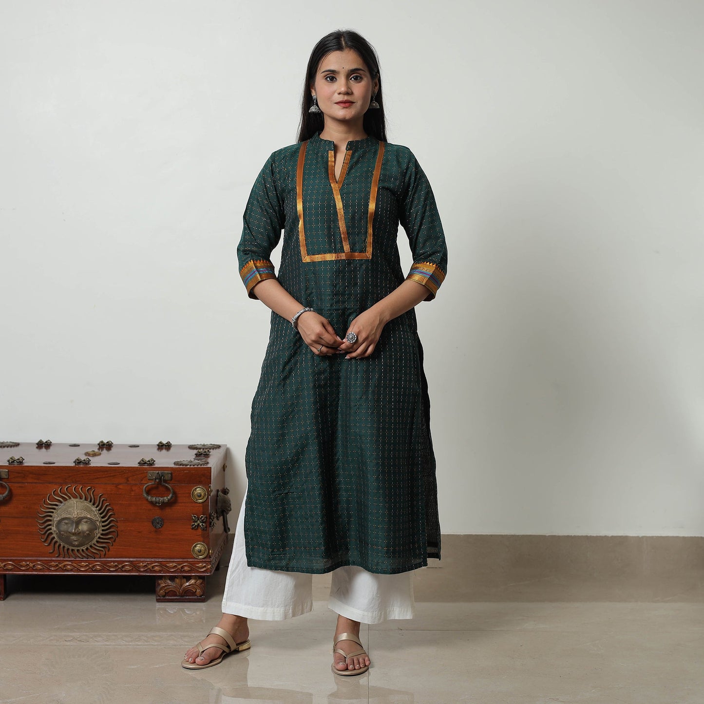 Dharwad Cotton Kurta for Women Straight & Elegant