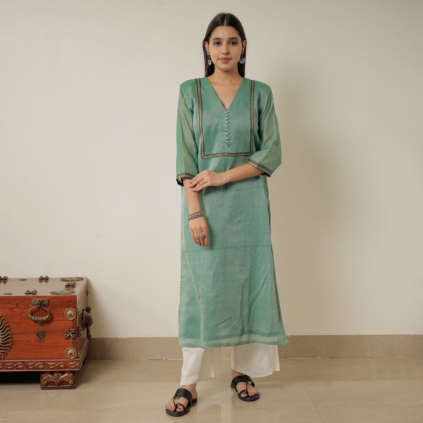 Buy Dharwad Cotton Straight Kurta for Women