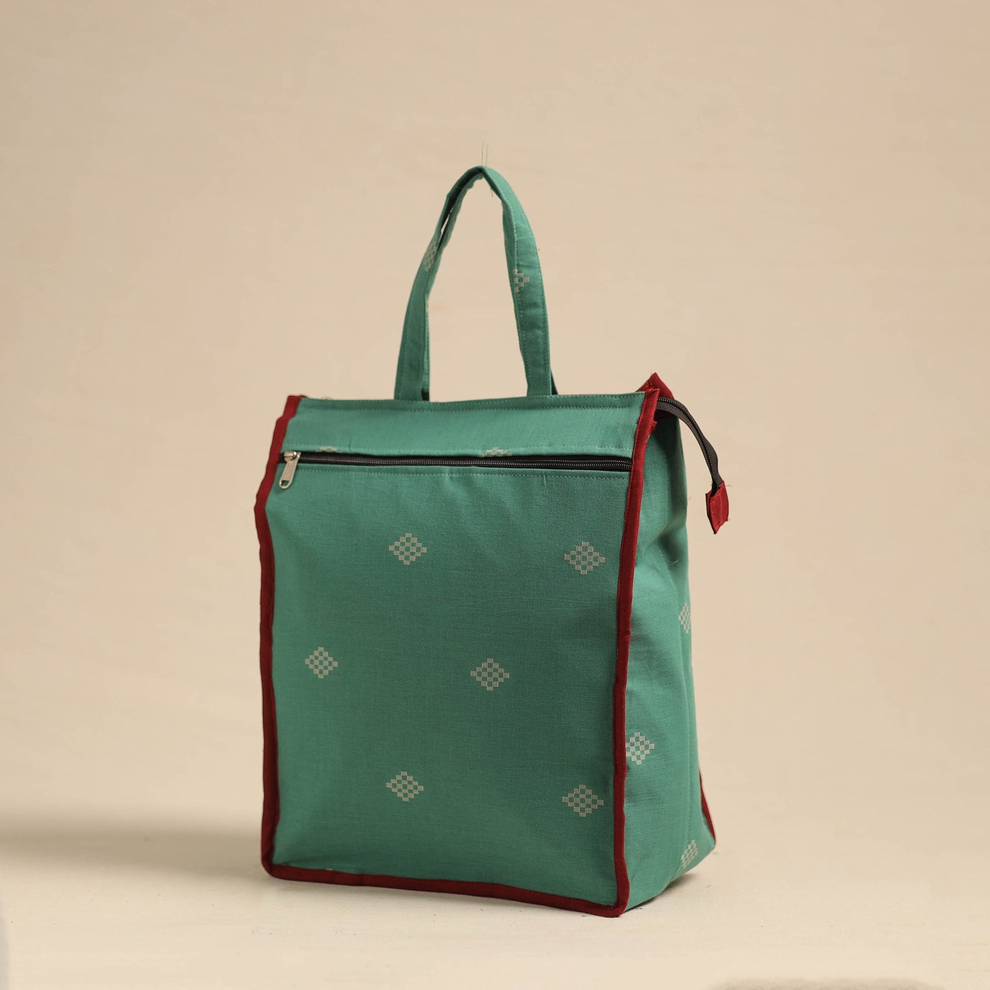 Green Eco-Friendly Handmade Cotton Handbag for Women