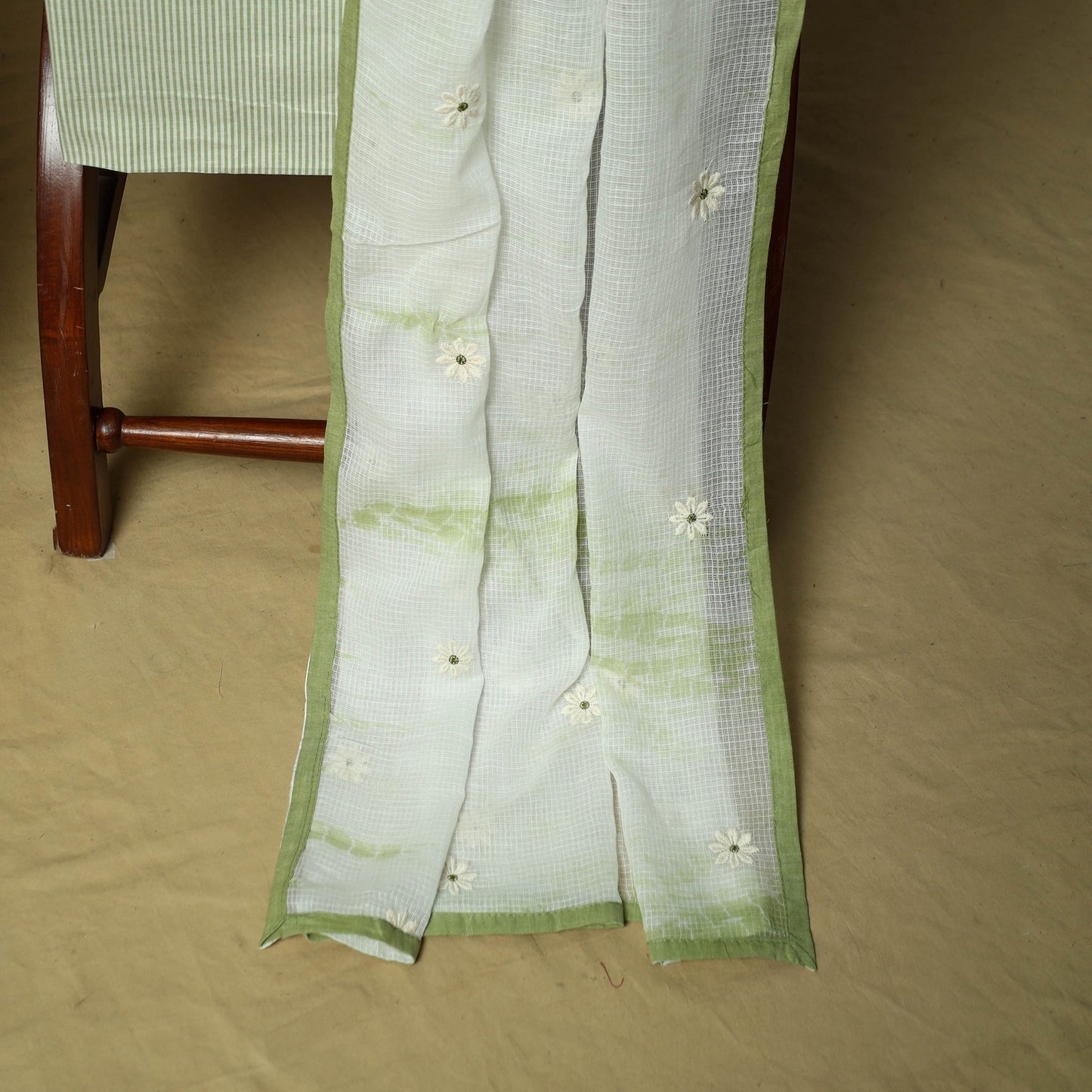 Embroidered cotton 3pc unstitched dress material 92