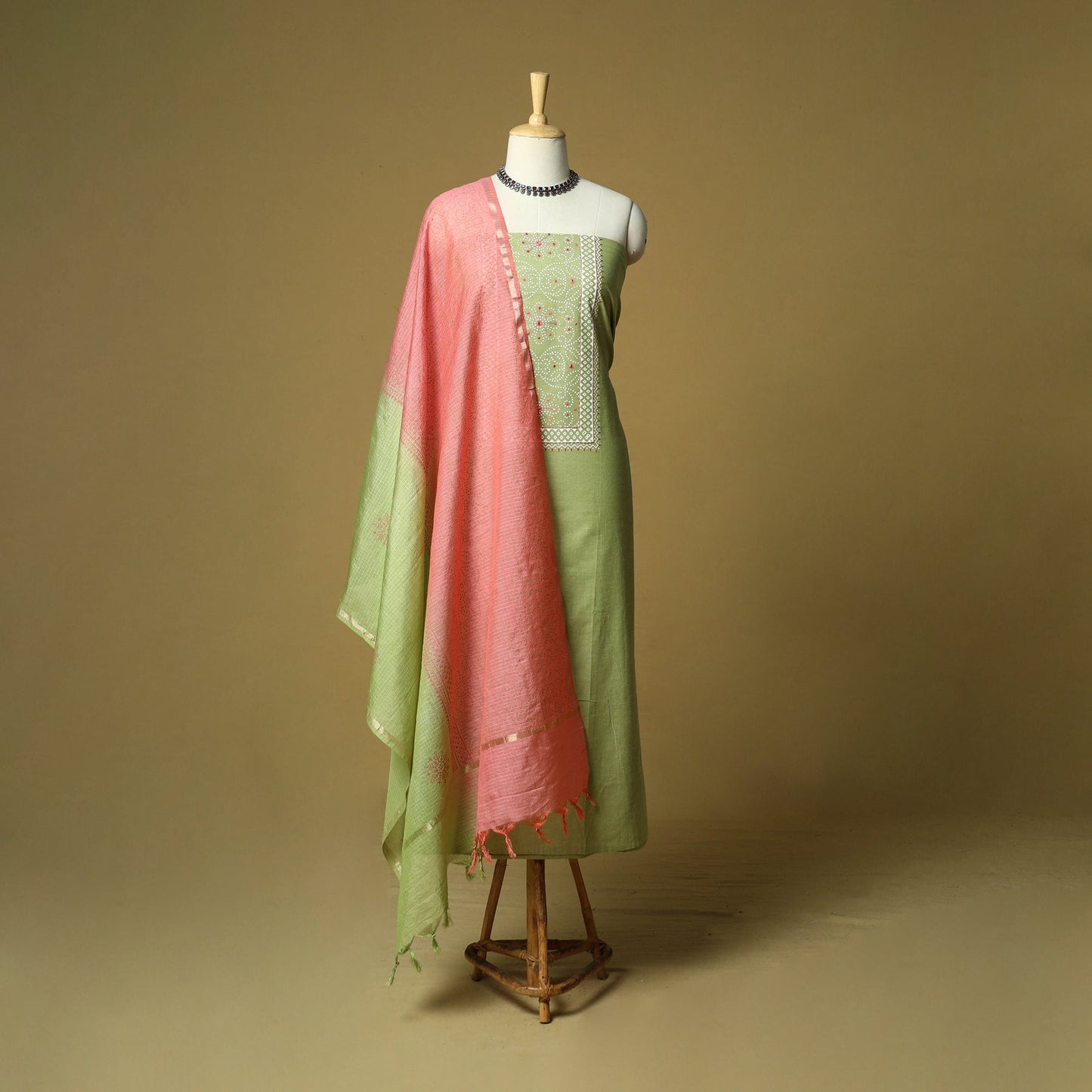Embroidered cotton printed 3pc unstitched dress material 83