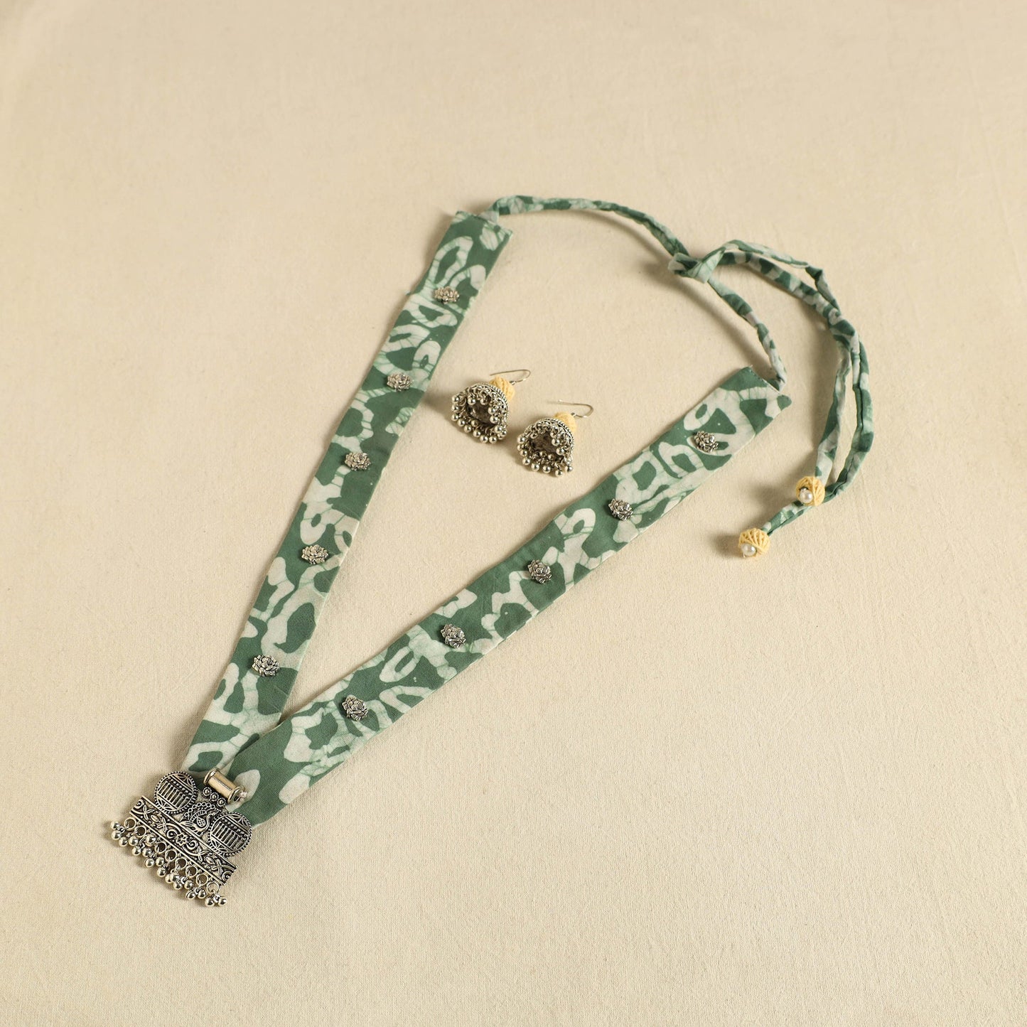 Buy Fabart German Silver Necklace Set
