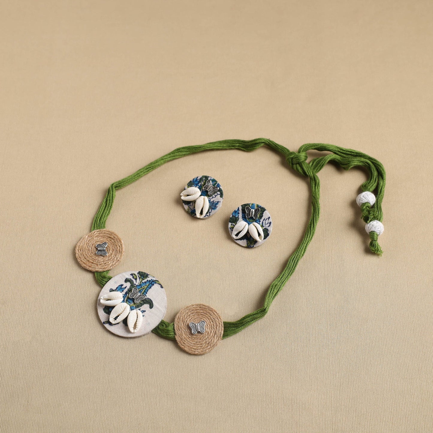 Fabart Jute Choker Necklace Set