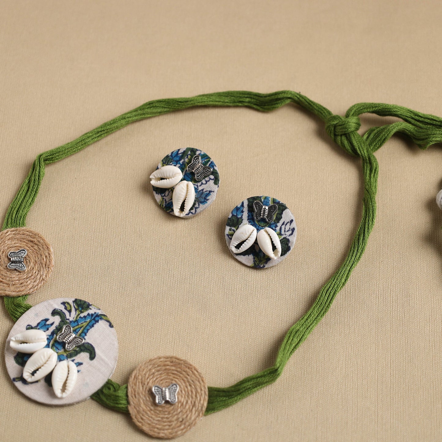 Fabart Jute Choker Necklace Set