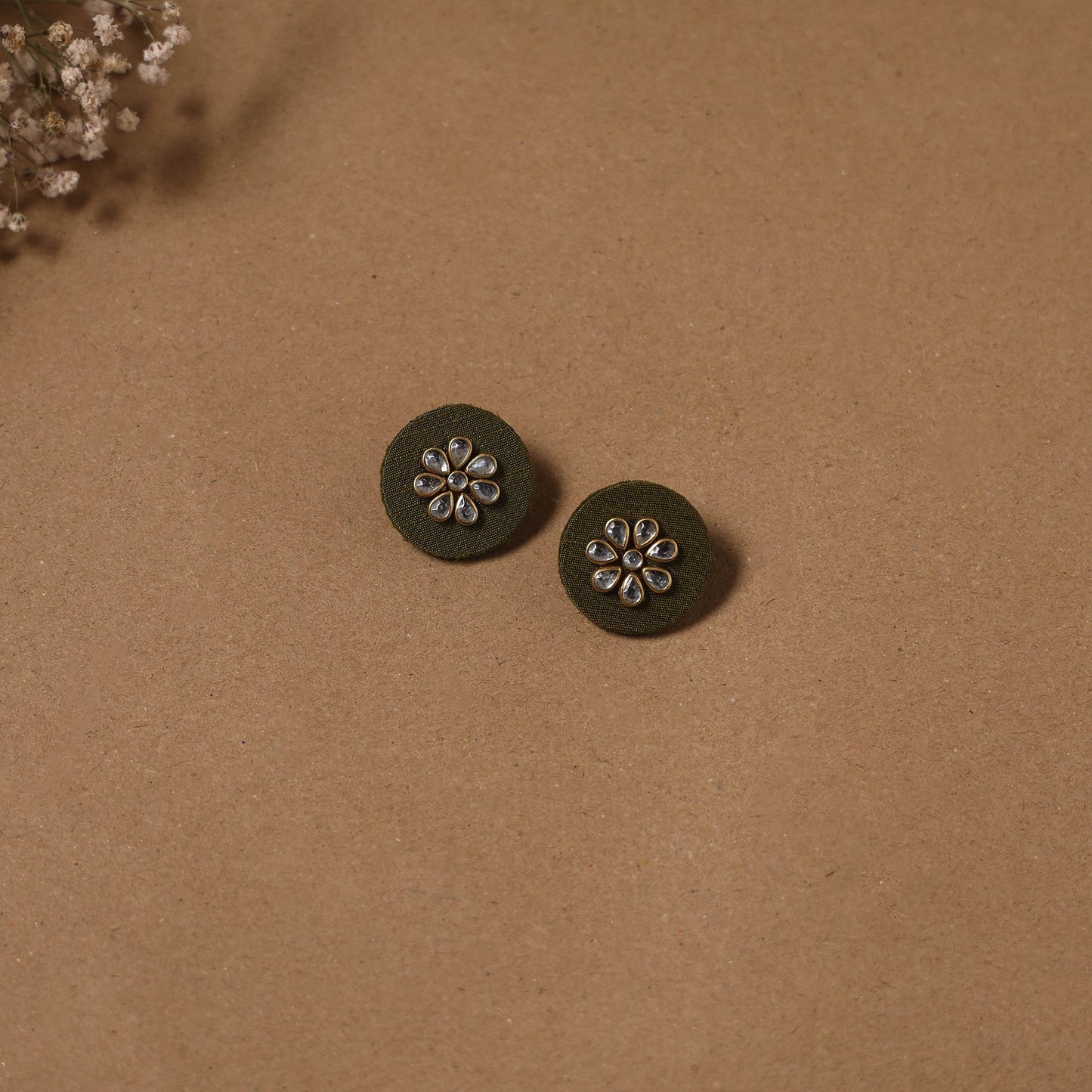 Fabart kundan earrings & maang tikka set 07 - handcrafted