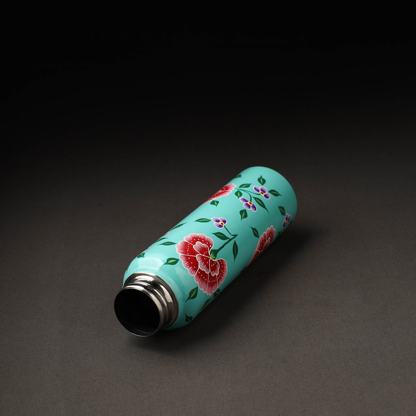 Floral Handpainted Enamelware Stainless Steel Water Bottle