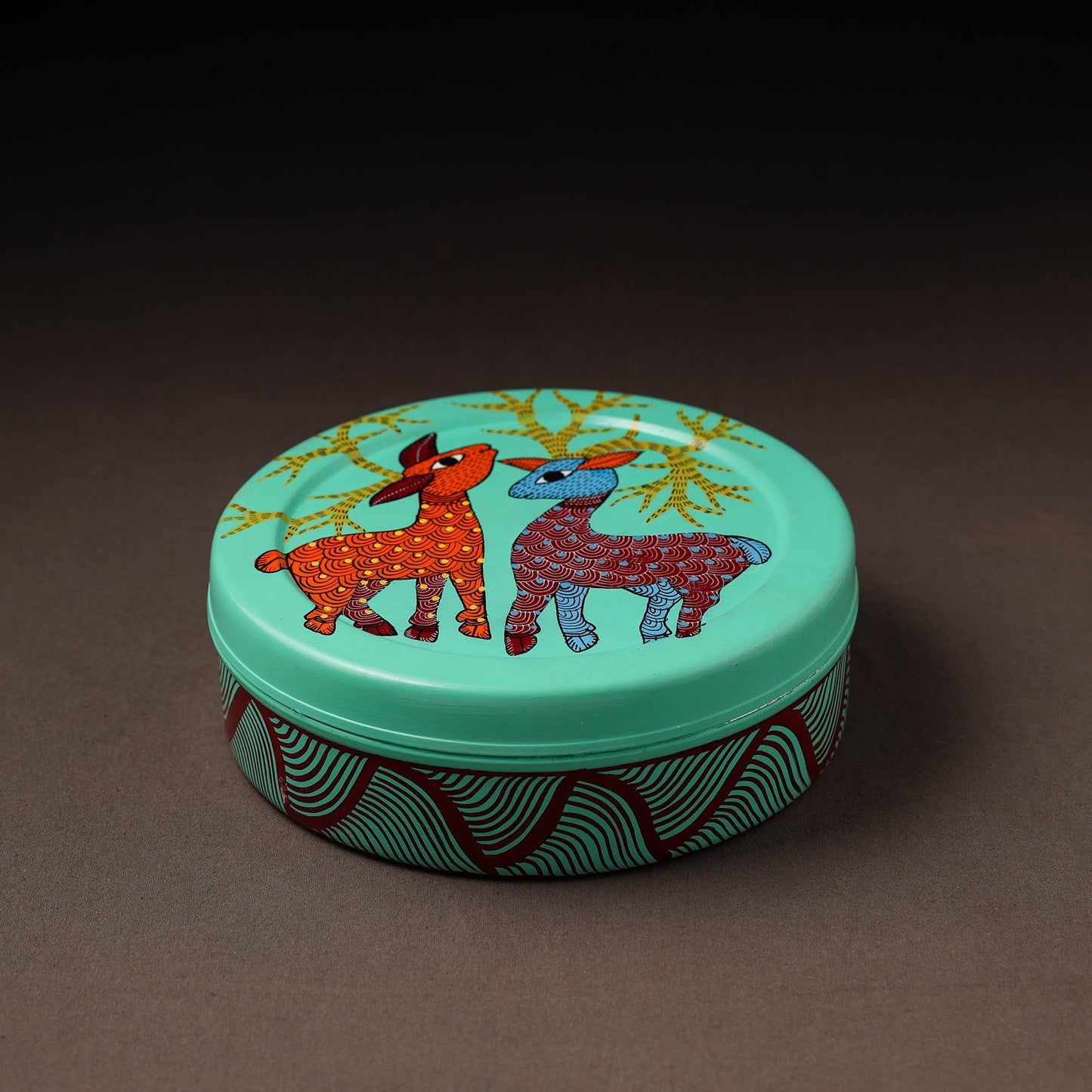 Gond Handpainted Stainless Steel Casserole