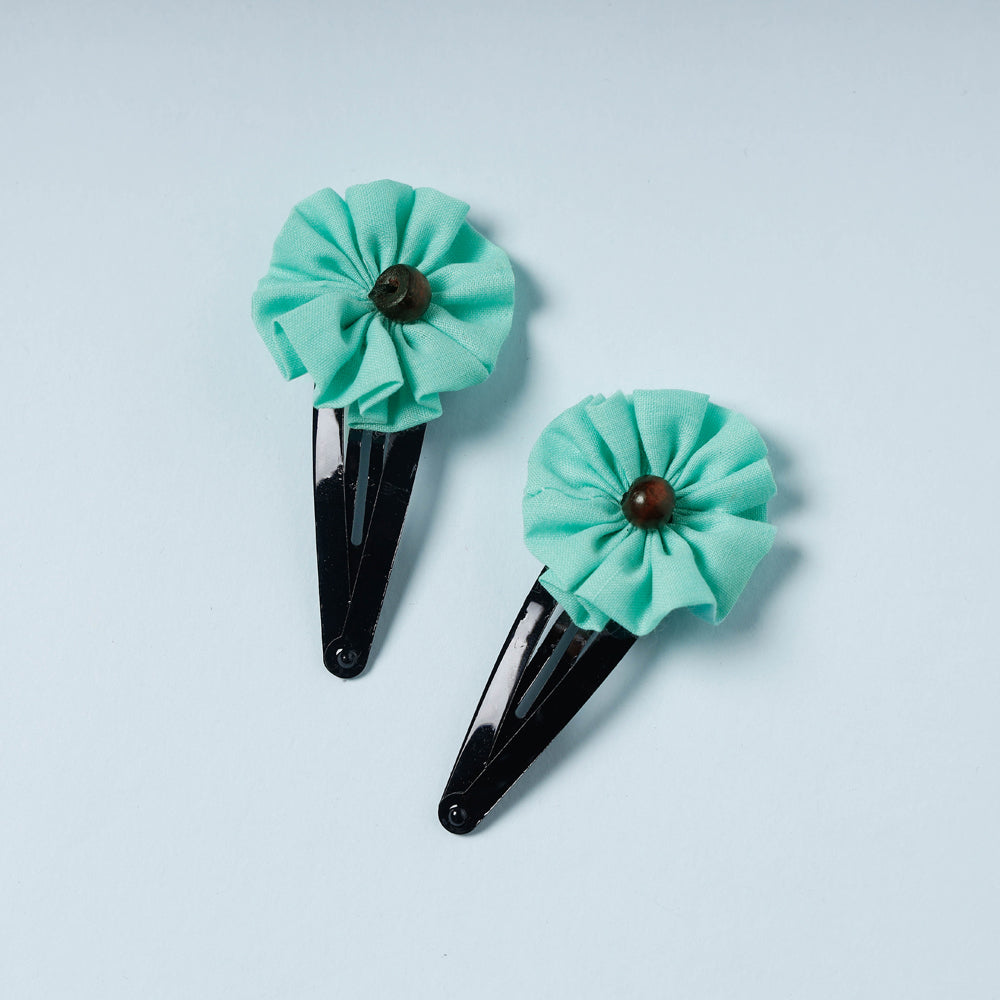 Gulmohar Flower Handmade Tik-Tok Hair Clip (Set of 2) Online l iTokri.com