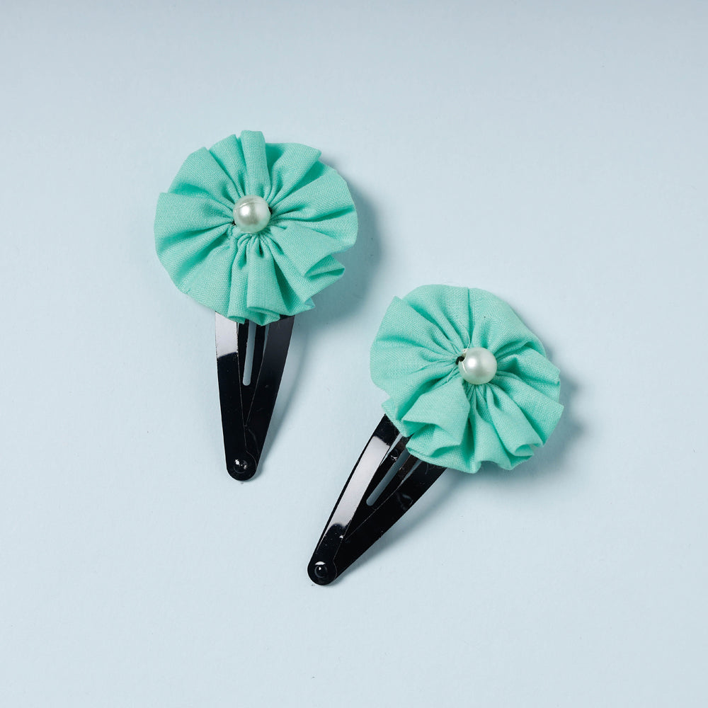Gulmohar Flower Handmade Tik-Tok Hair Clip (Set of 2) Online l iTokri.com