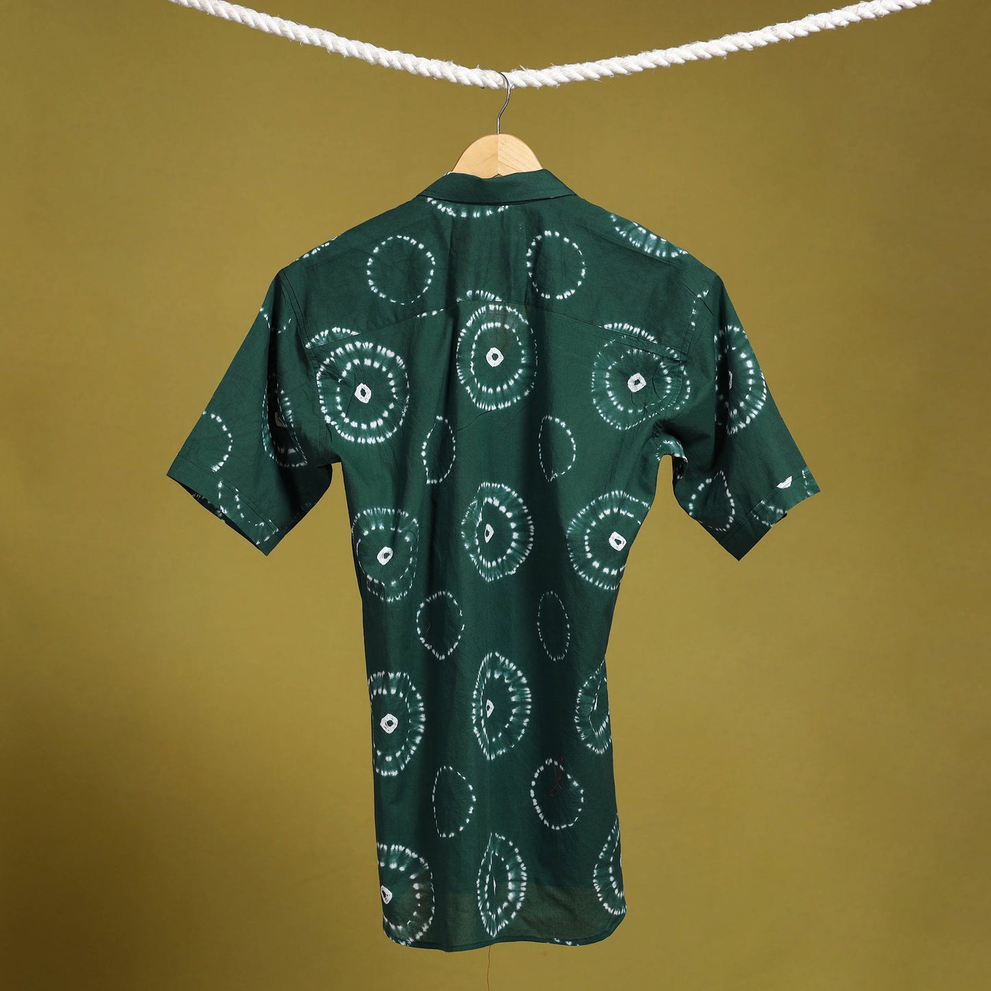 Buy Half Sleeve Tie & Dye Cotton Men Shibori Shirt