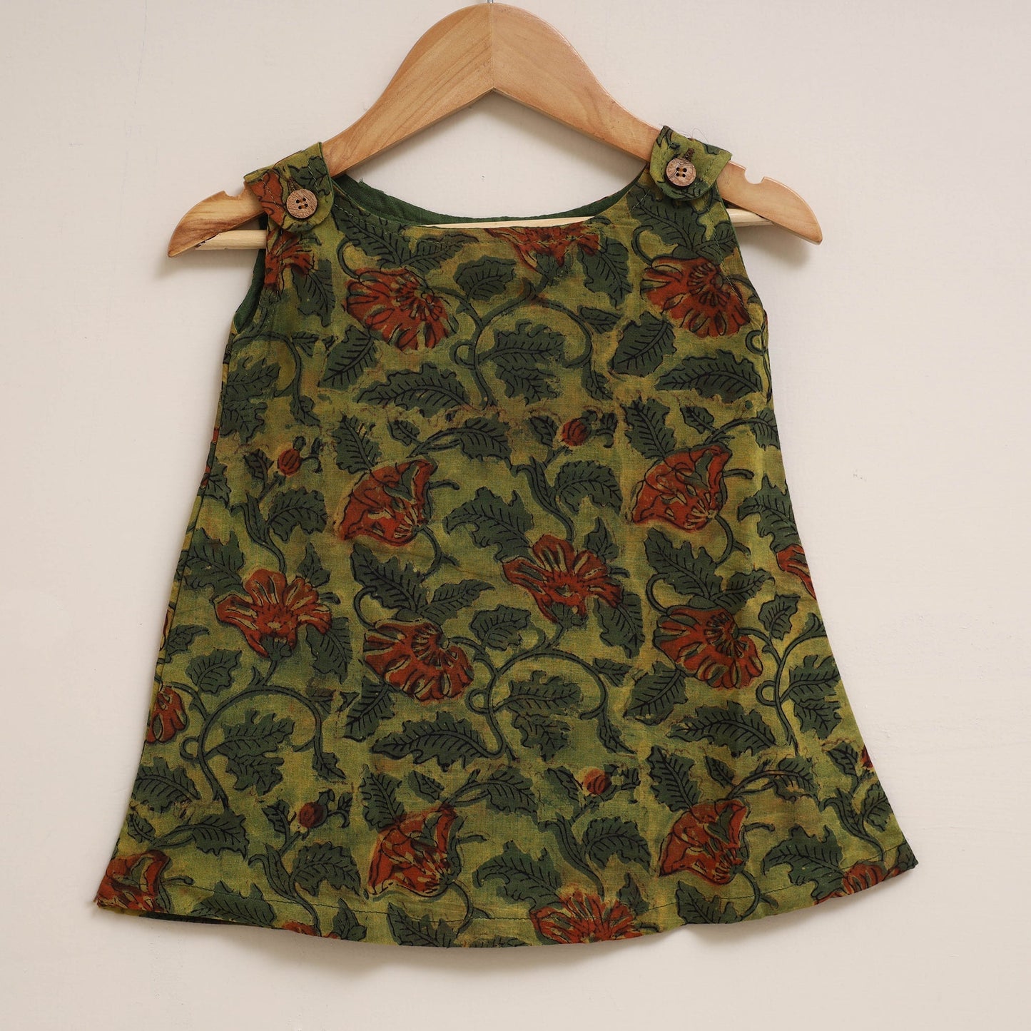 Hand bagru cotton baby girl dress (6-12 months) 09